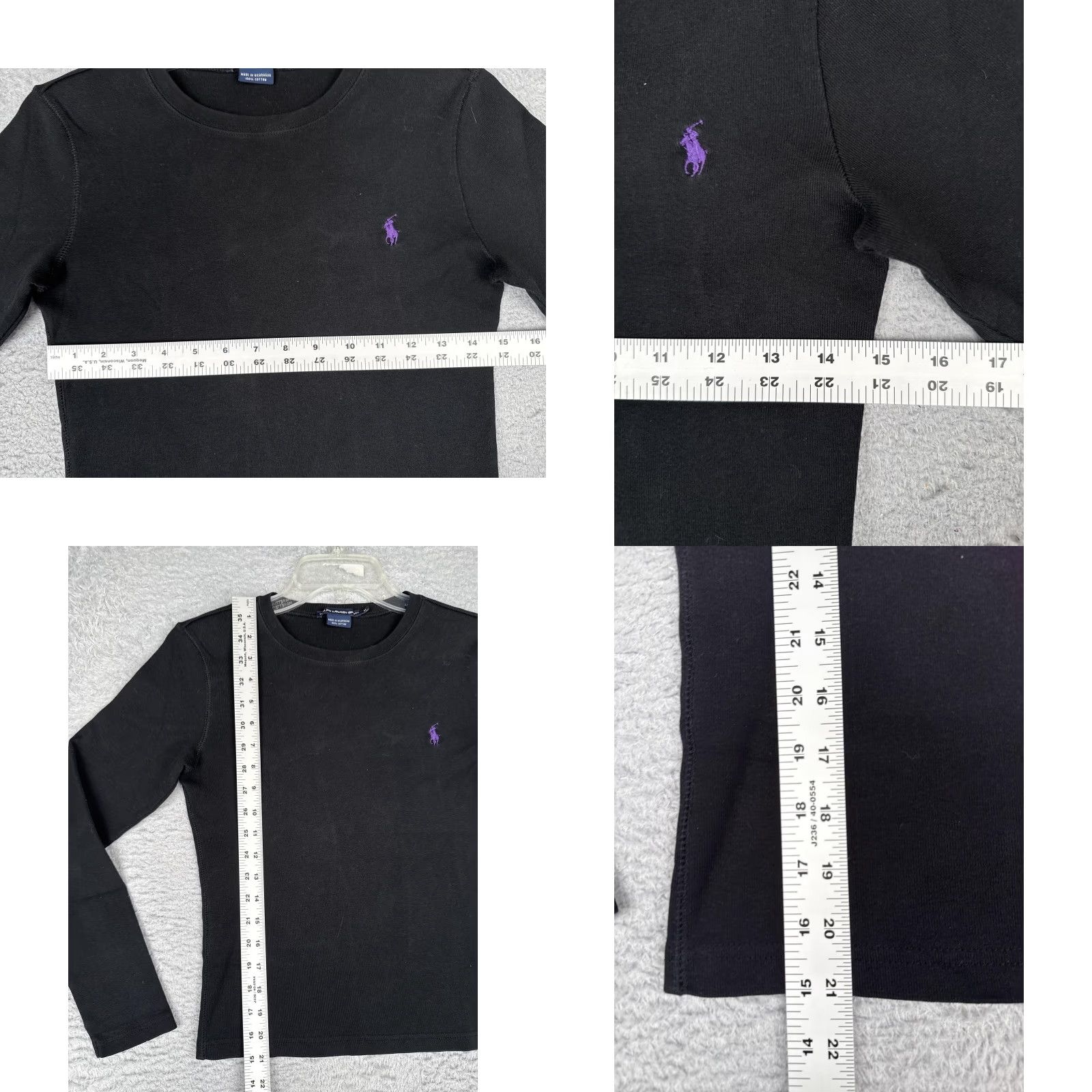 Polo Ralph Lauren Ralph Lauren Sport Shirt Teens Medium Black Slim Fit Long Sleeve Cotton Logo Tee Size US M / EU 48-50 / 2 - 8 Thumbnail