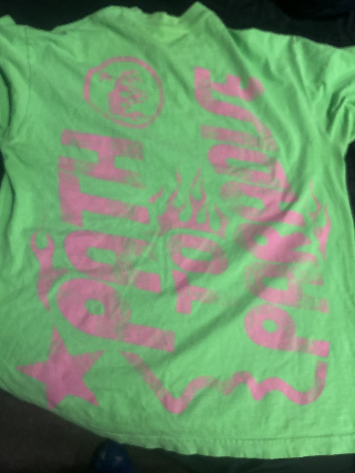 HELLSTAR Bright green and pink new hellstar tshirt Size US L / EU 52-54 / 3 - 1 Thumbnail
