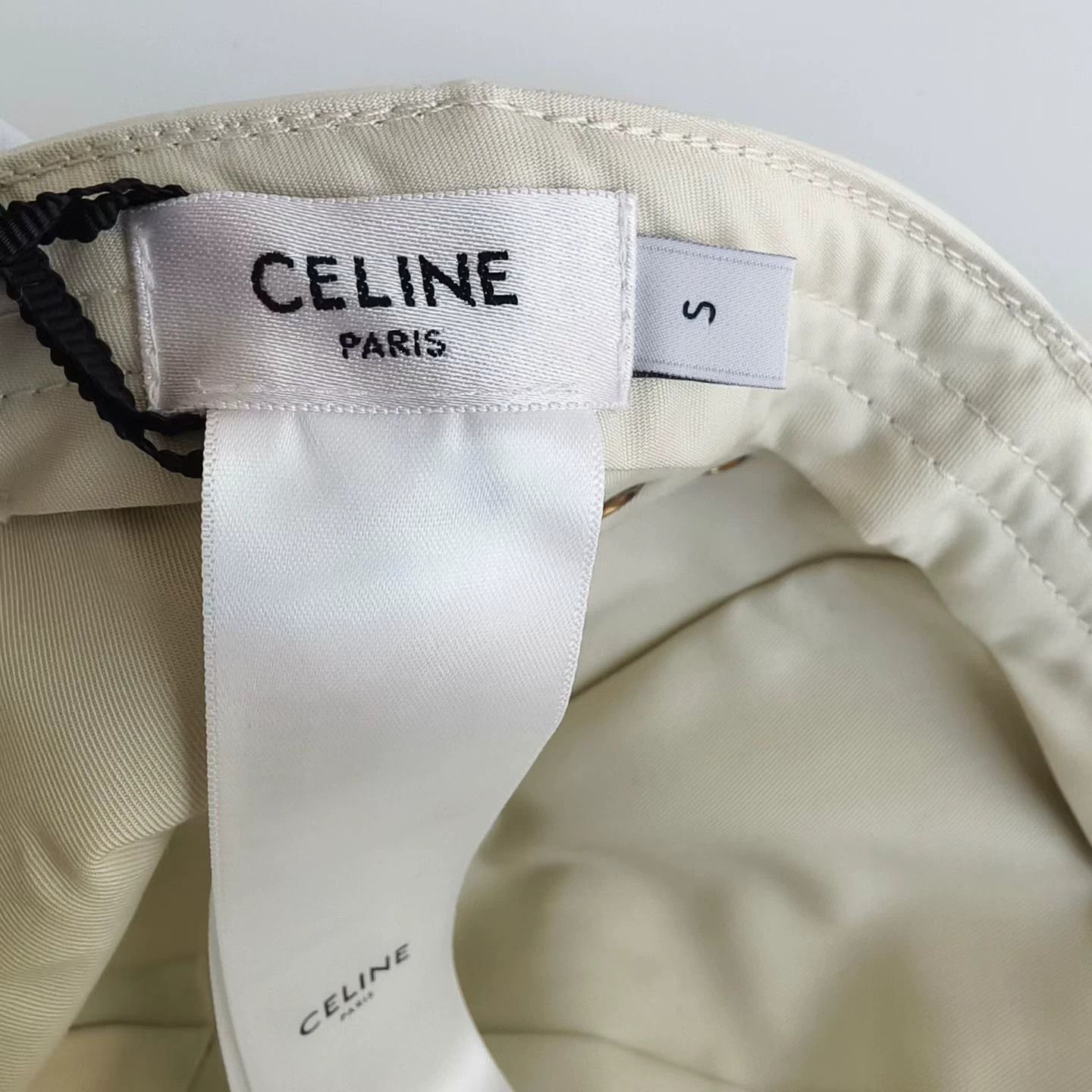 Celine CELINE women's white calfskin baseball cap, Size ONE SIZE - 4 Thumbnail