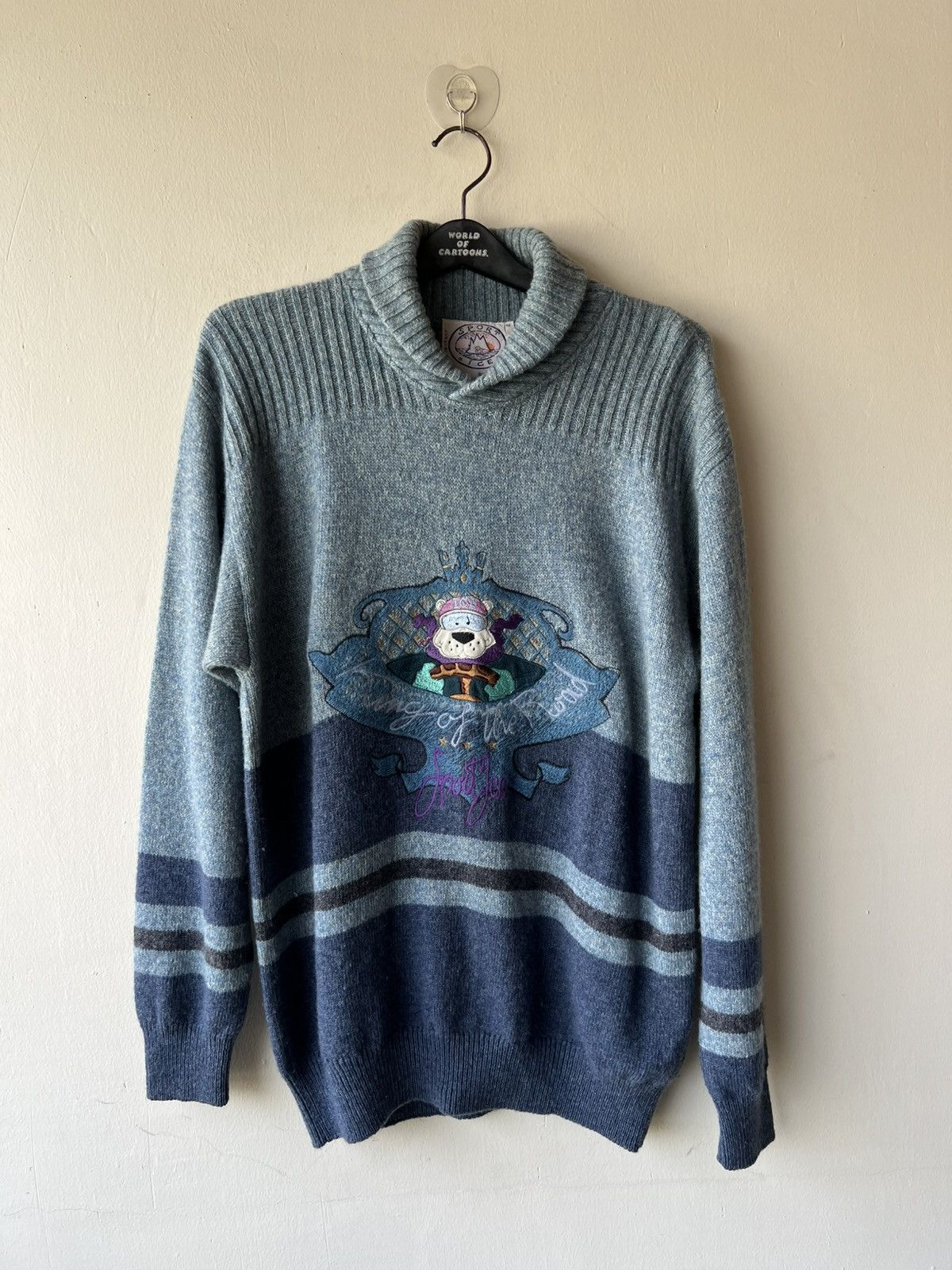 Iceberg Vintage 80s 90s Iceberg Sport King Of The Road Wool Knitwear Size US M / EU 48-50 / 2 - 2 Thumbnail