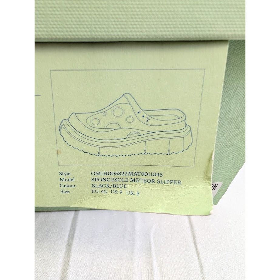 Off-White o1rshd1 Sponge Sole Meteor Slippers in Black / Blue Size US 9 / EU 42 - 20 Thumbnail