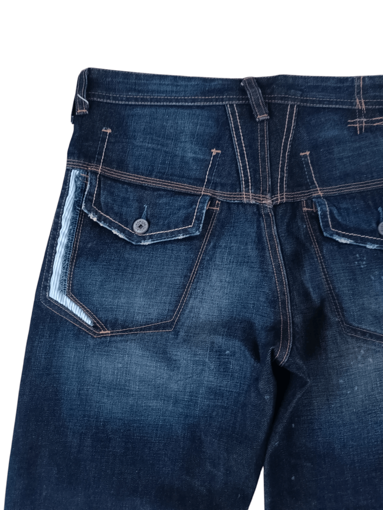 Marithe + Francois Girbaud × Vintage RARE 🔥 Marithe Francois Girbaud Whiskers Faded Denim Size US 32 / EU 48 - 15 Thumbnail