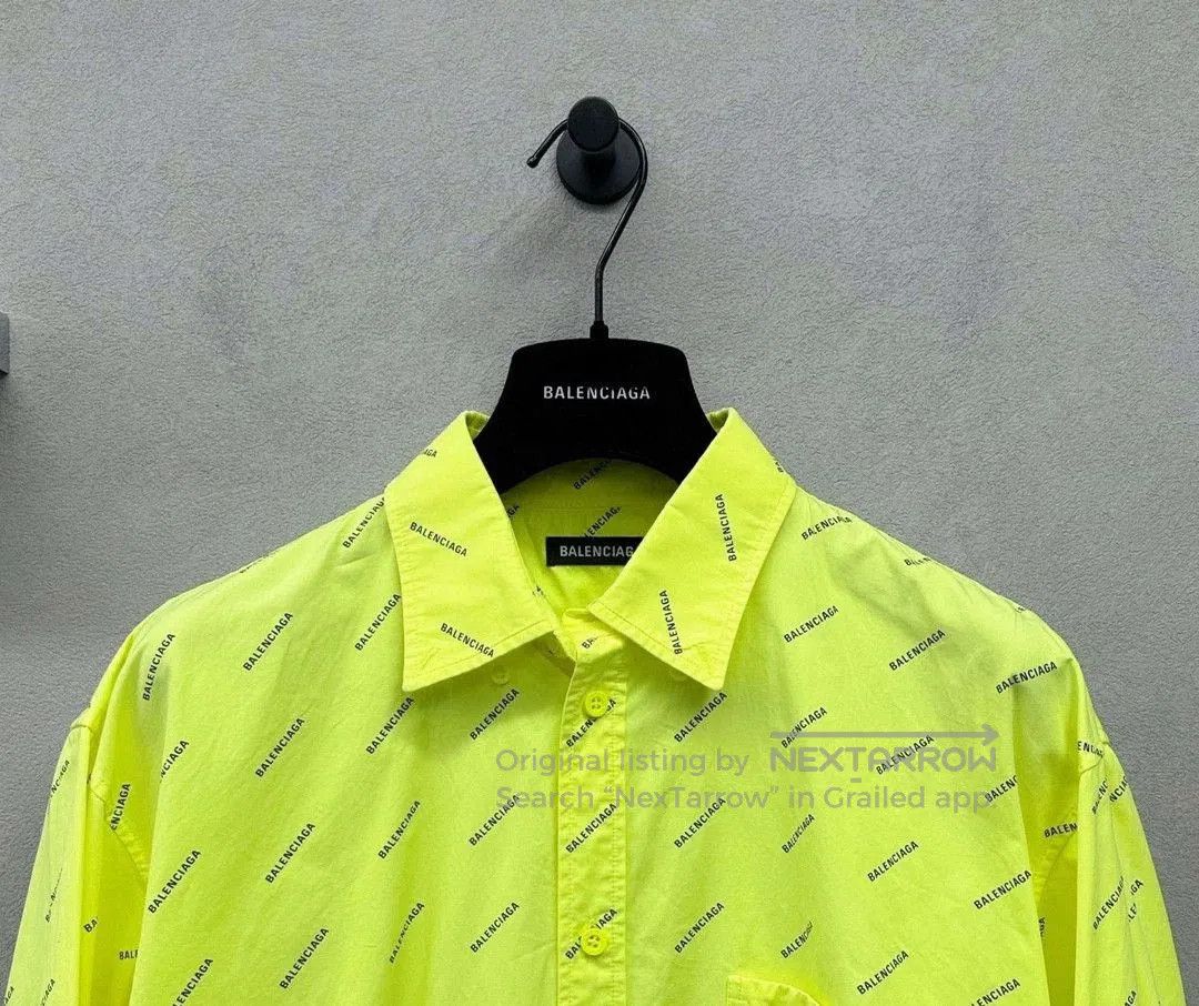 Balenciaga bright yellow long sleeve Balenciaga shirt. Size US M / EU 48-50 / 2 - 4 Thumbnail