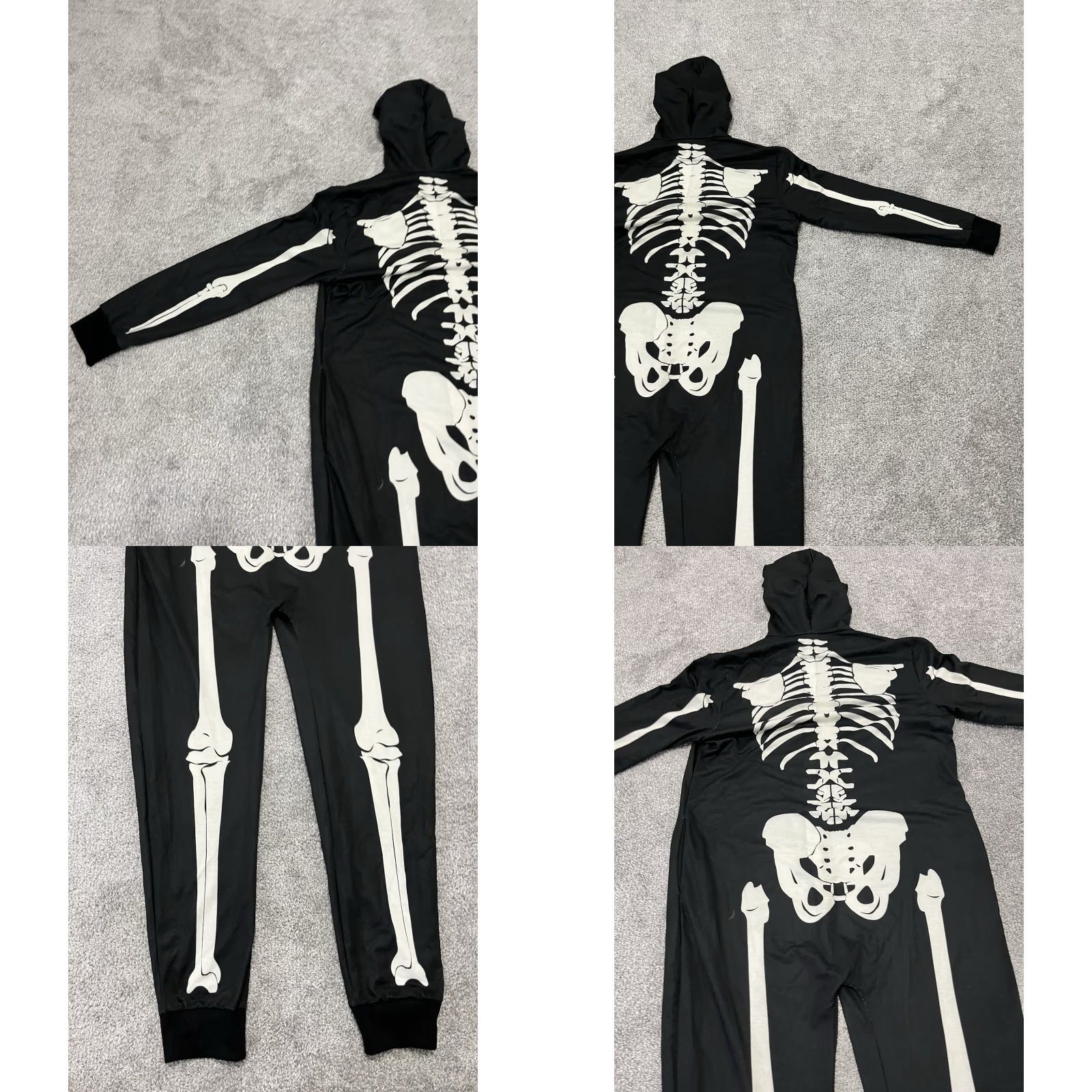 Vintage Morph Costumes Skeleton Hooded Bodysuit Woman Womans Halloween Costume L Black Adult Large 1pc Sexy Costume Size L / US 10 / IT 46 - 10 Thumbnail