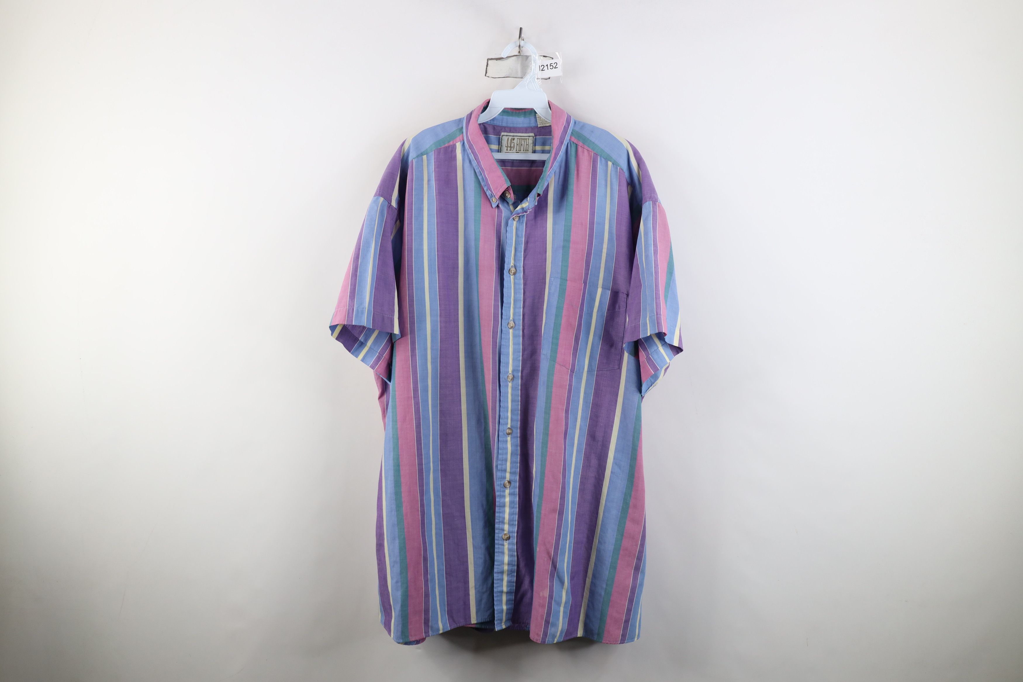 Vintage Vintage 90s Streetwear Rainbow Striped Button Down Shirt Size US XXL / EU 58 / 5 - 1 Thumbnail