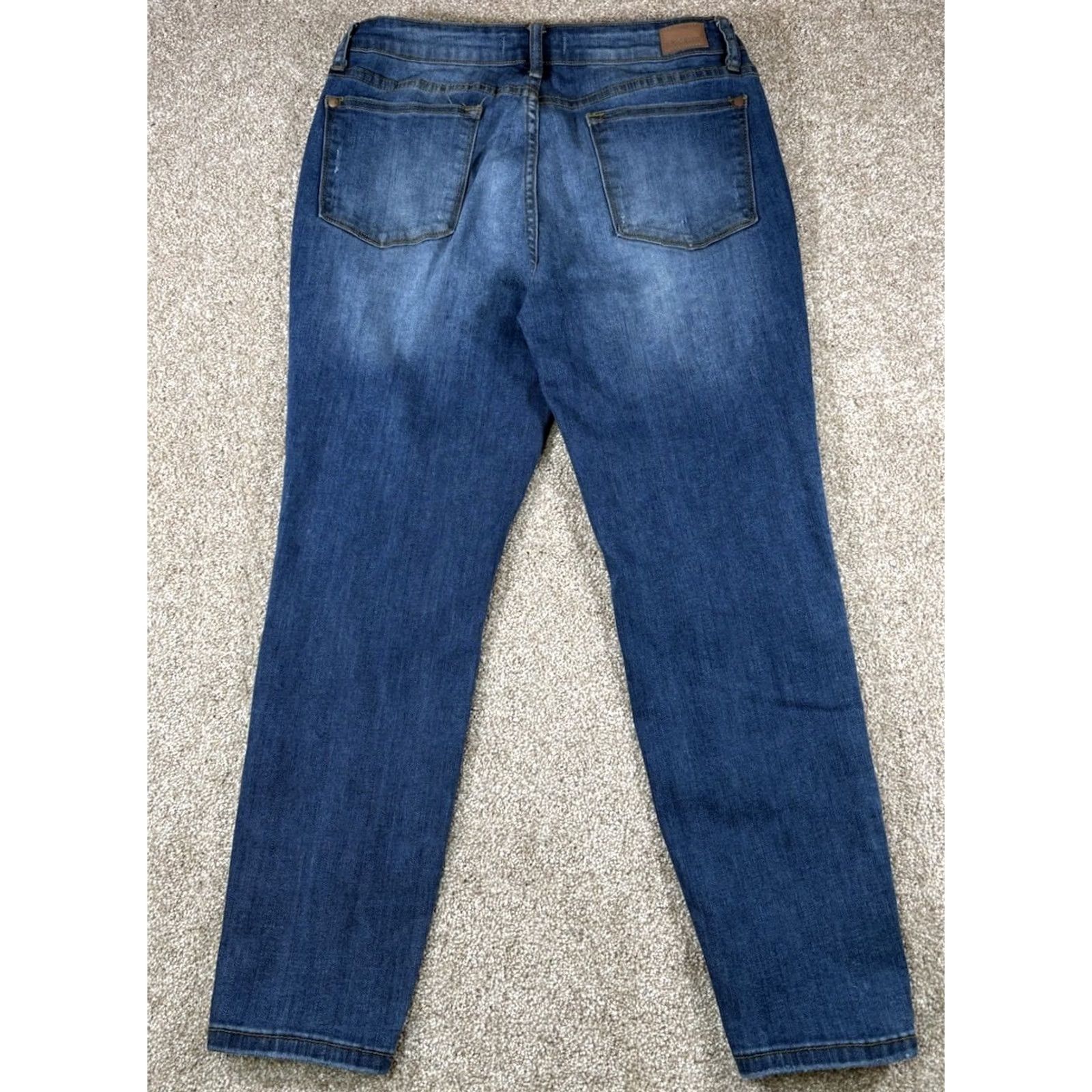Denime Judy Blue Jeans Womens Size 32 Blue Denim Relaxed Fit Stretch Jeans Straight 5-Pocket Blue Womens Regular Fit Comfort Distressed Pocket City Size 24" / US 00 / IT 34 - 4 Thumbnail
