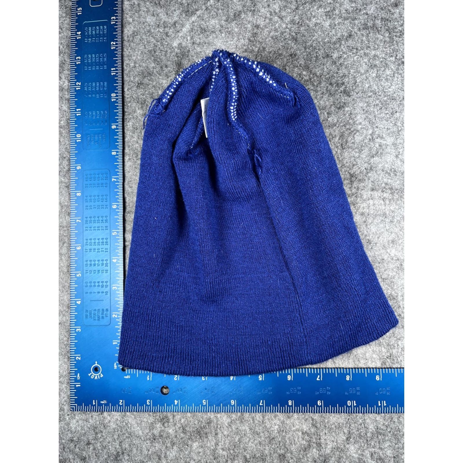 Vintage VINTAGE Headsweats Hat Beanie Mens One Size Blue Snowflake Reversible Winter Holiday Size ONE SIZE - 6 Thumbnail