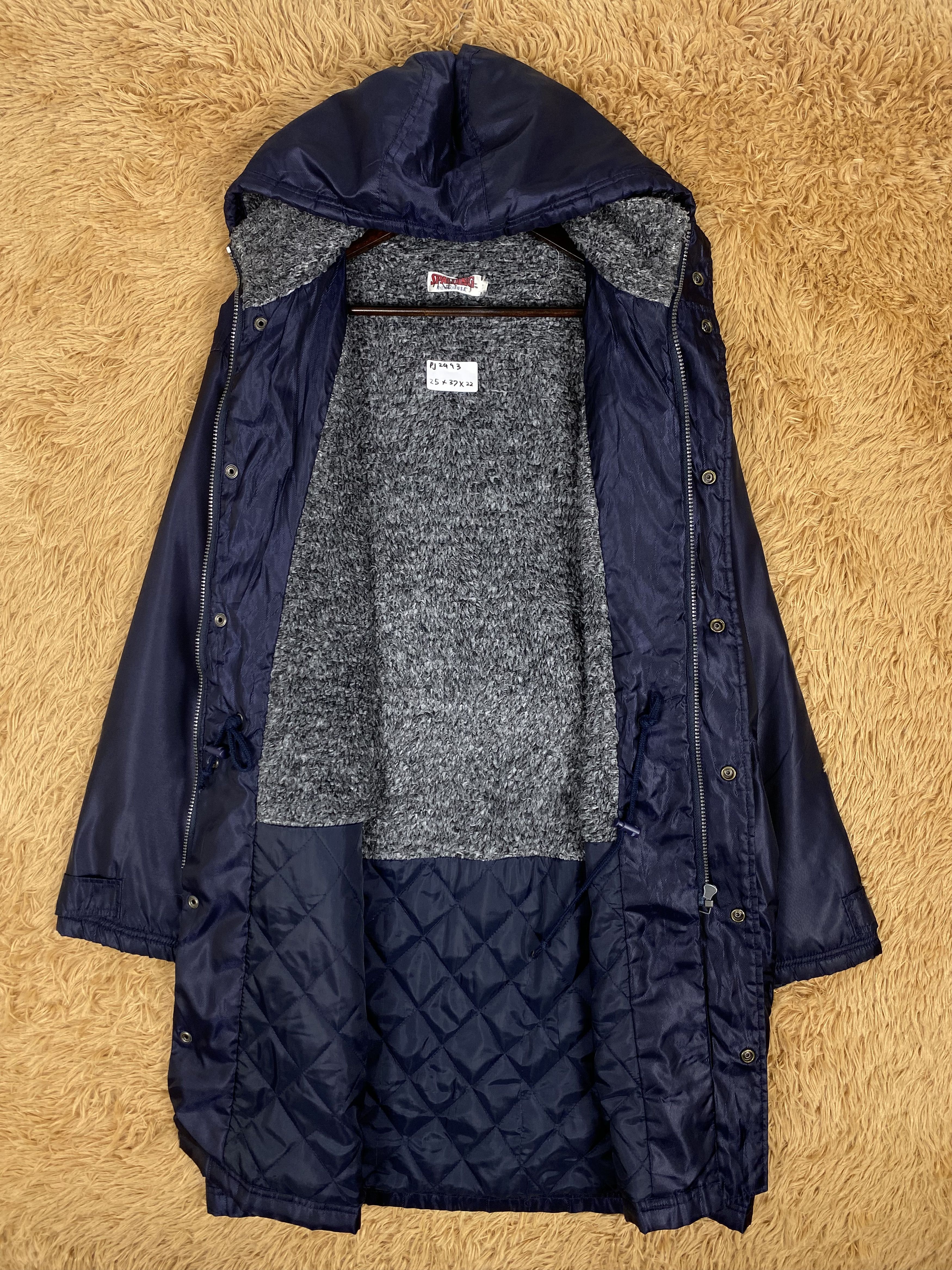 Spalding Vintage Spalding Big Logo Fleece Lining Long Jacket PJ2493 Size US M / EU 48-50 / 2 - 7 Thumbnail