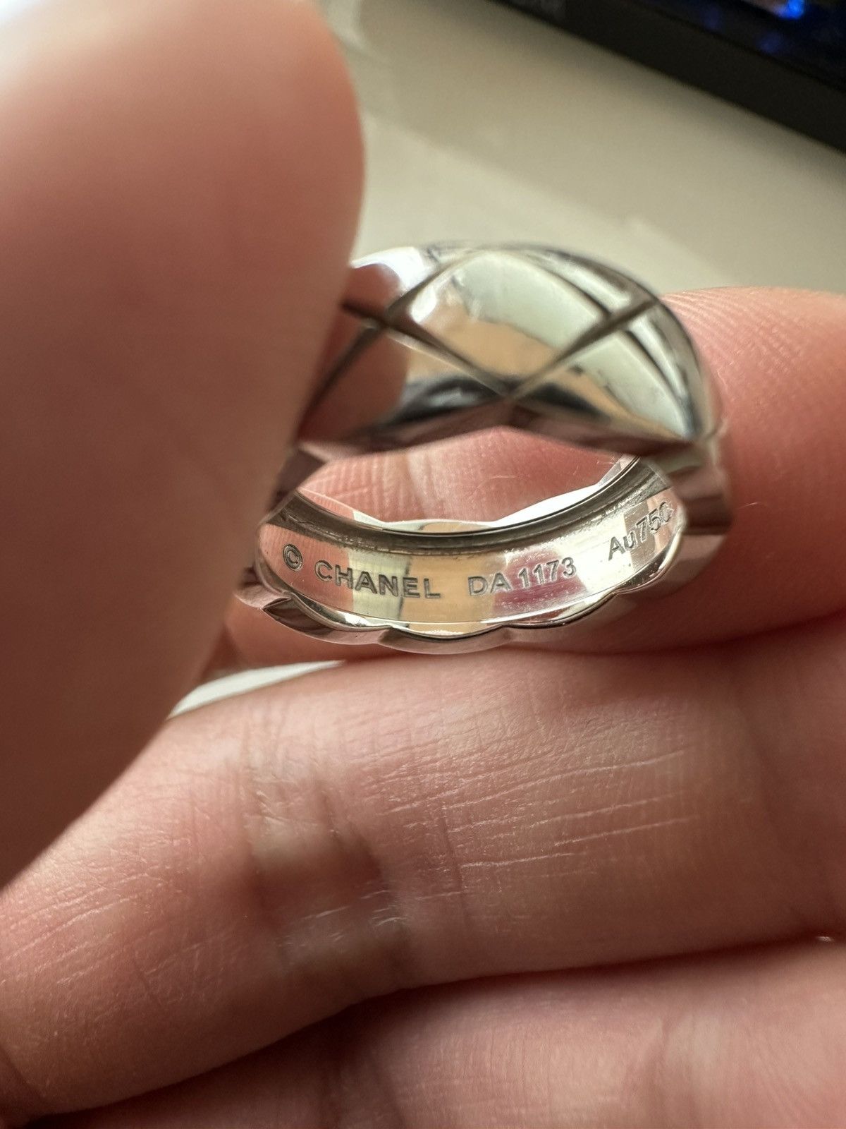 Chanel Chanel Coco Crush Ring 18K White Gold Size 4.5US Size ONE SIZE - 8 Thumbnail