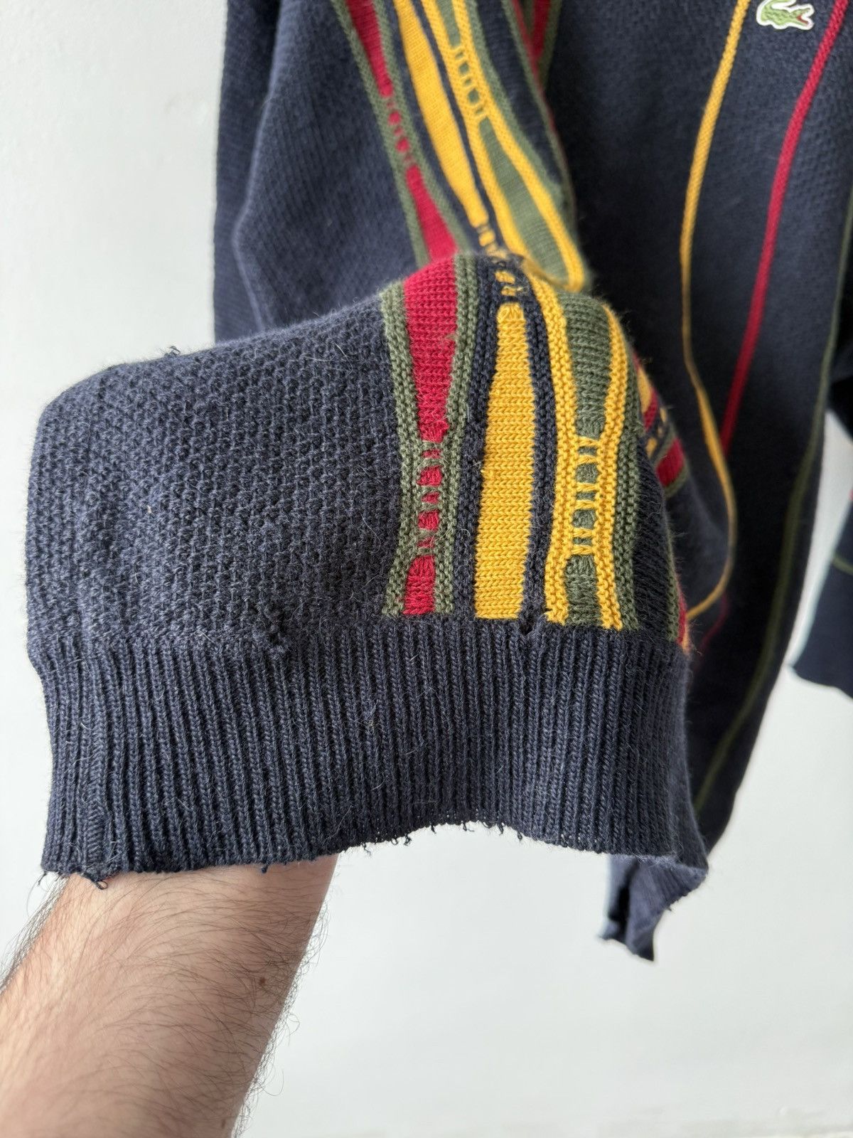Lacoste Vintage Lacoste Made in France 3D Knit Coogi Style Sweater Size US XXL / EU 58 / 5 - 13 Thumbnail