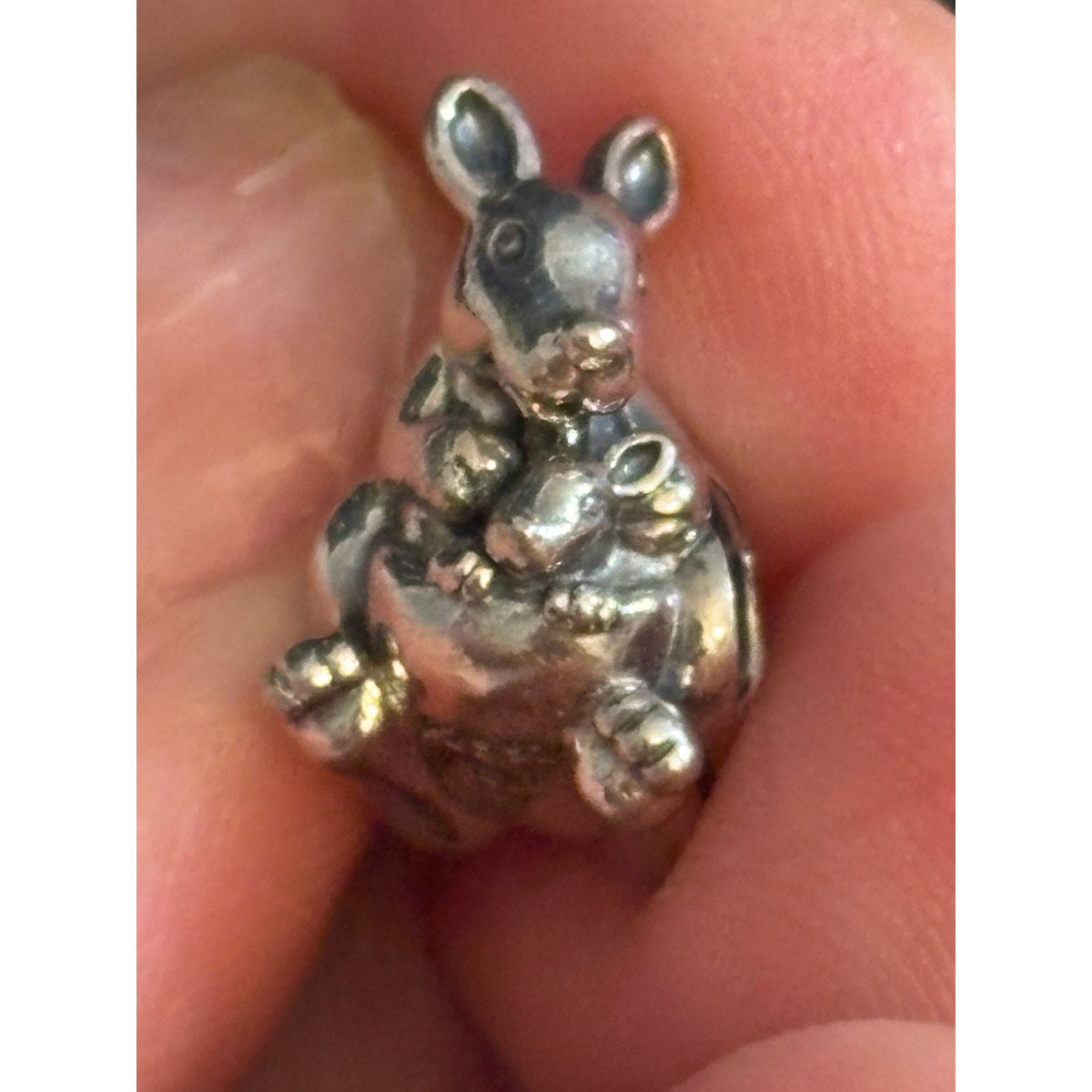 Other Pandora Kangaroo With Joey Charm PS 925 ALE Sterling Silver Size ONE SIZE - 1 Thumbnail