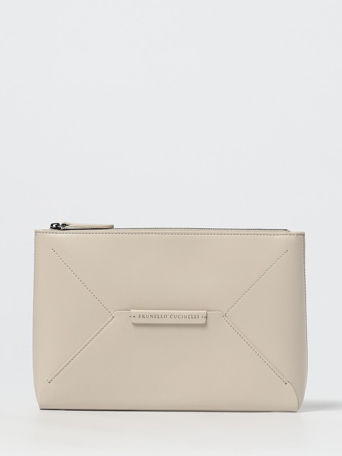 Brunello Cucinelli Brunello Cucinelli Clutch Woman Yellow Cream Size ONE SIZE - 1 Thumbnail