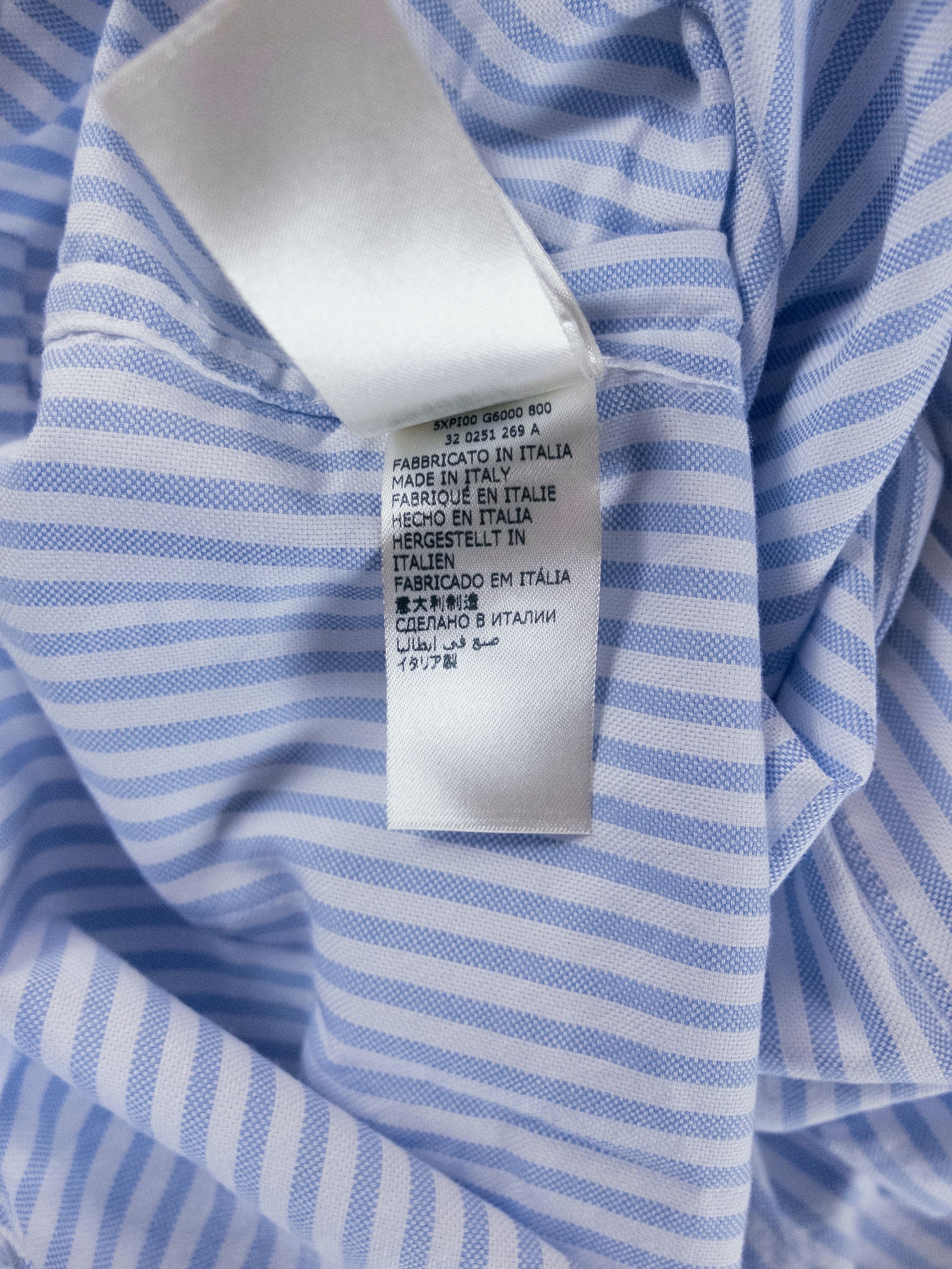 Slowear SLOWEAR Glanshirt blue white striped shirt Size 42 Size US L / EU 52-54 / 3 - 6 Thumbnail