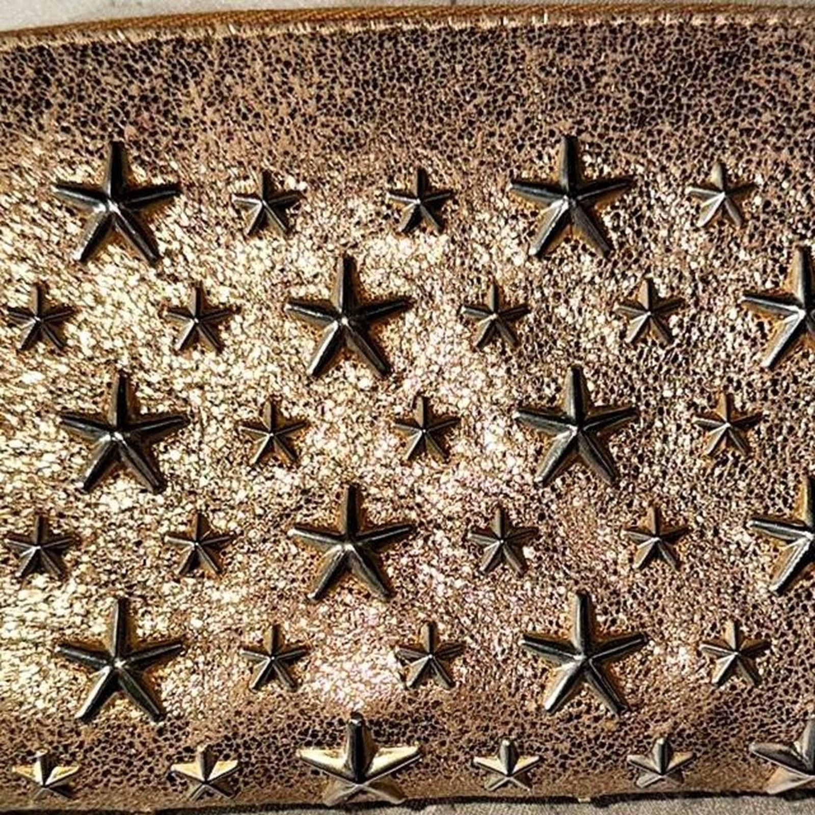 Jimmy Choo Jimmy Choo Filipa Stars Studded Gold Metallic Leather Wallet Size ONE SIZE - 5 Thumbnail