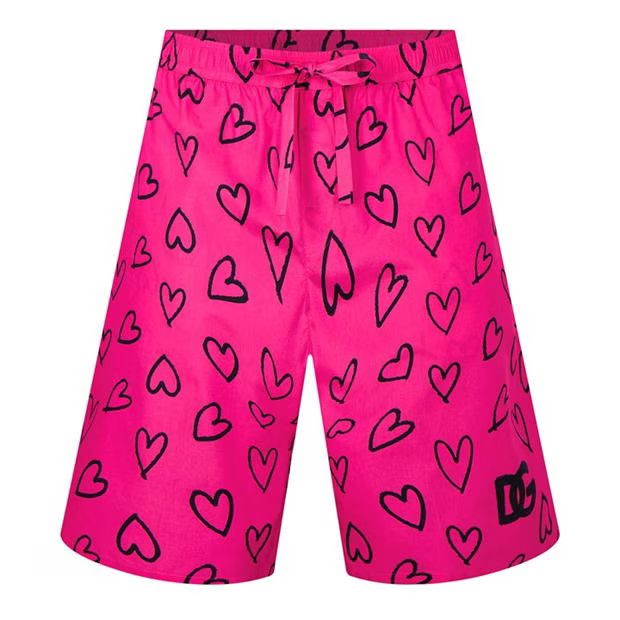 image of Dolce Gabbana O1G2R1Mq0324 Shorts In Pink & Black in Pink/Black, Men's (Size 34)