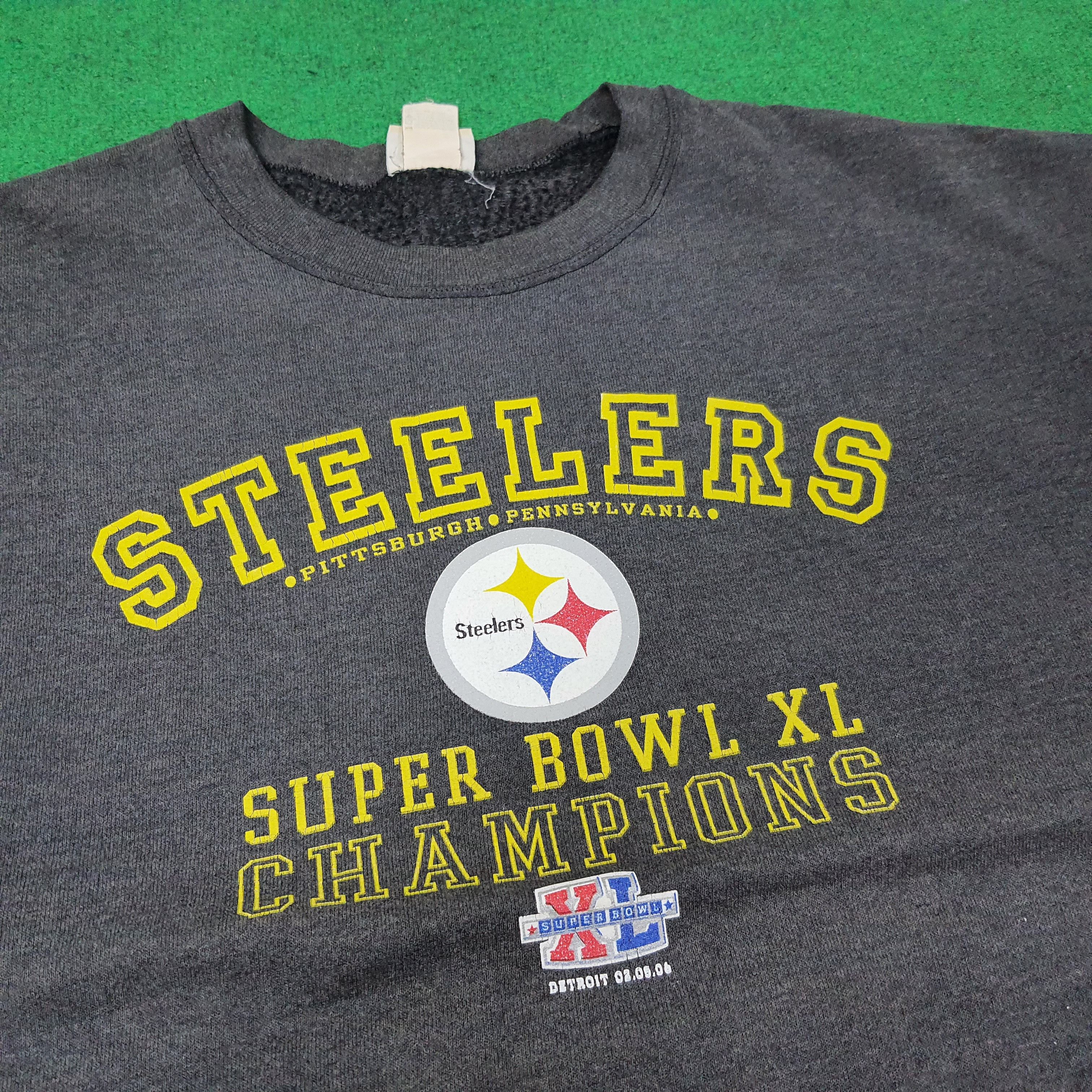 NFL Vintage Steelers Pittsburgh Super Bowl XL Sweatshirt C251N6 Size US XXL / EU 58 / 5 - 2 Thumbnail
