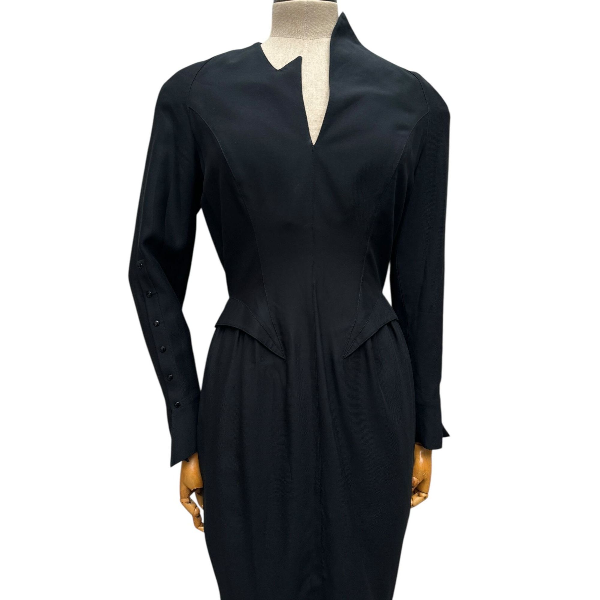 Thierry Mugler SS 1989 Atlantis Black Sculptural Dress Size S / US 4 / IT 40 - 2 Thumbnail