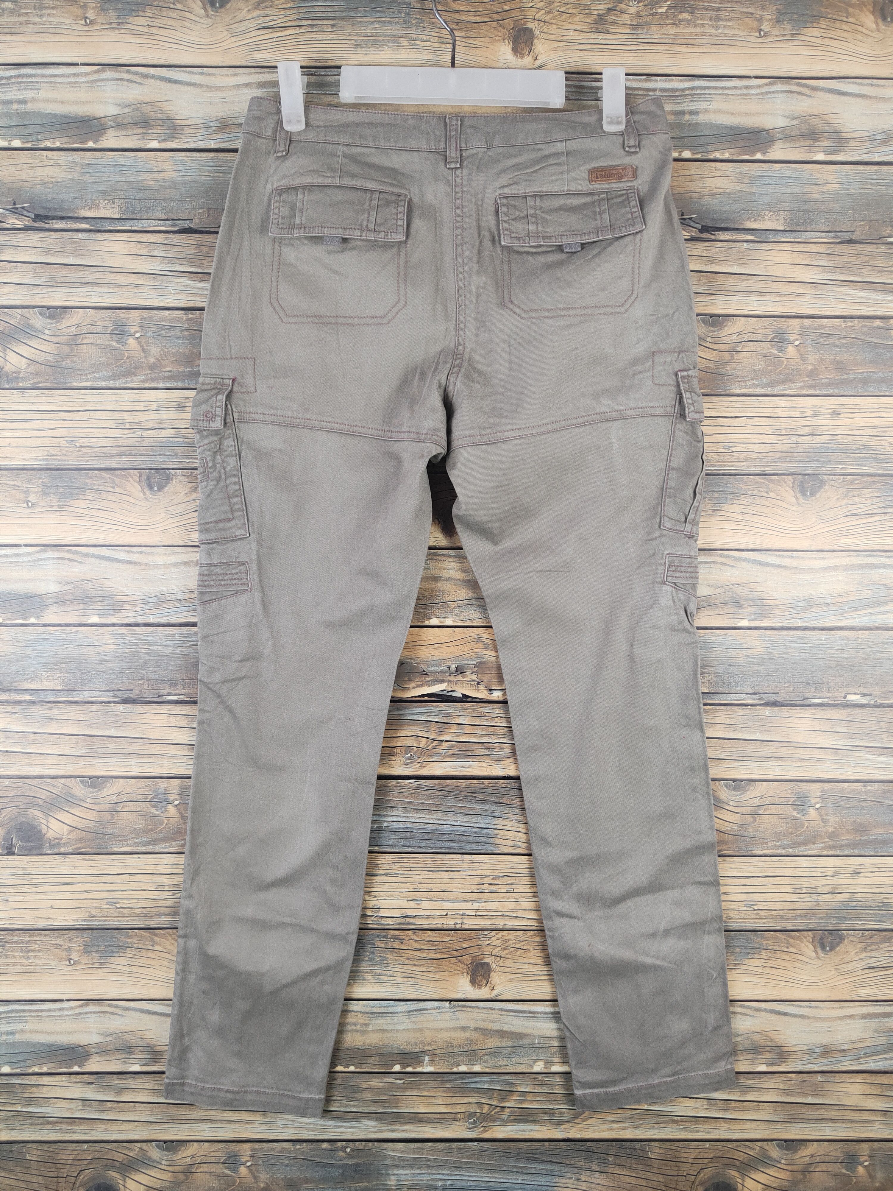 Japanese Brand DL Lafuma Olive Multipocket Tactical Cargo Pants #1772 Size 29" - 7 Thumbnail