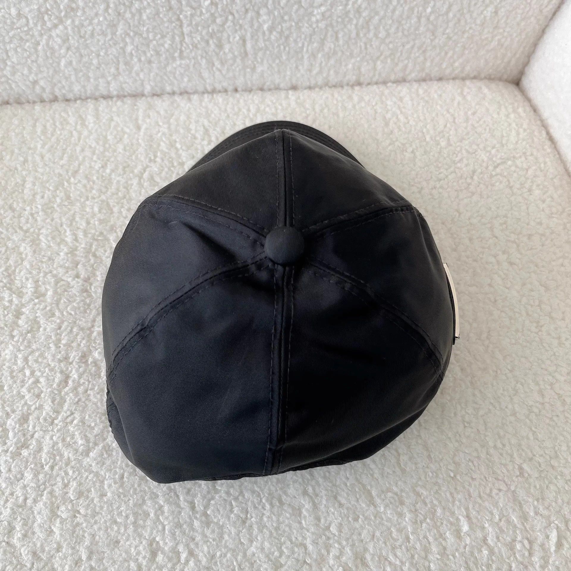 Prada Prada Black Triangle Logo Nylon Baseball Cap M Size ONE SIZE - 5 Thumbnail