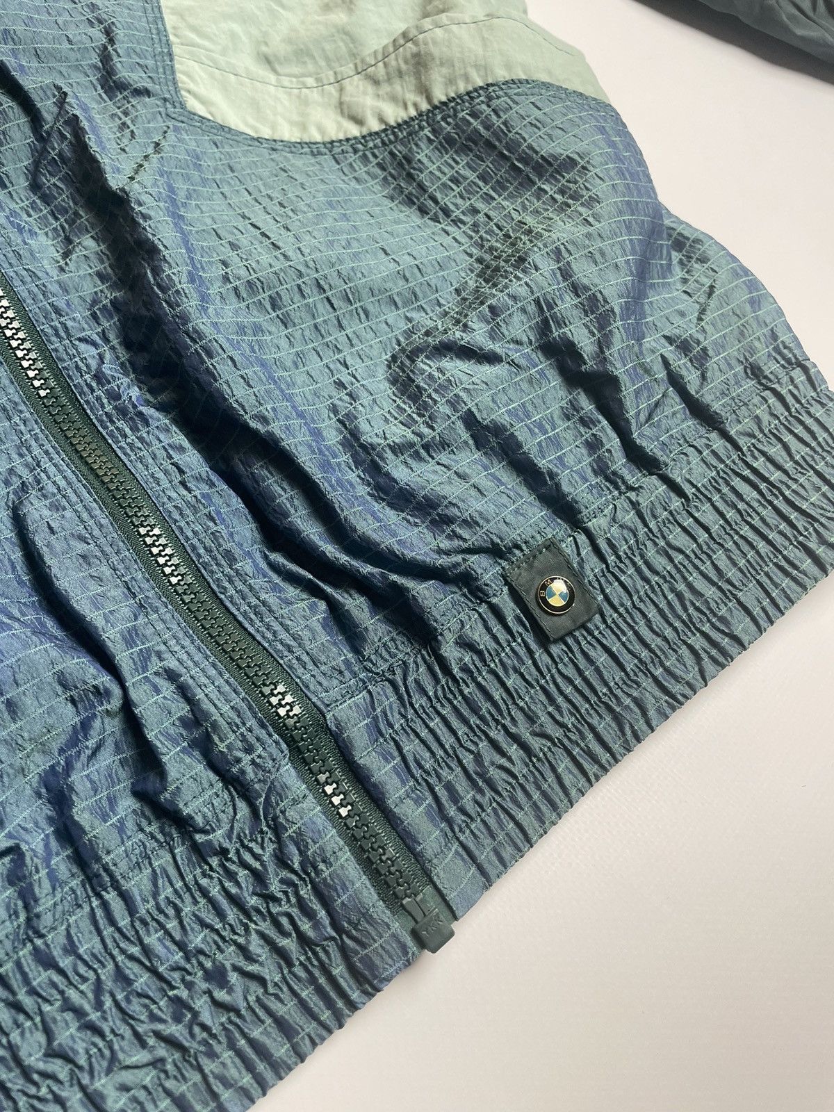 BMW × Vintage Very Rare BMW Shimmer Nylon Overflows Green/Navy Track Suit Size US M / EU 48-50 / 2 - 5 Thumbnail