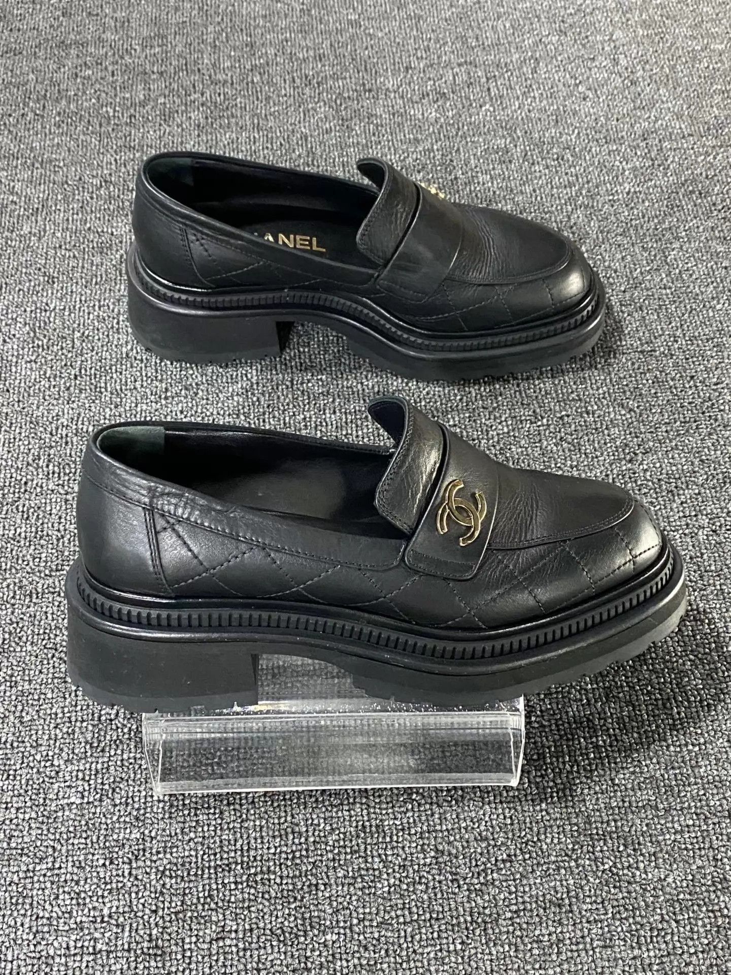 Chanel Chanel women's Quilted Metal Logo Leather Loafer Size US 6 / IT 36 - 4 Thumbnail