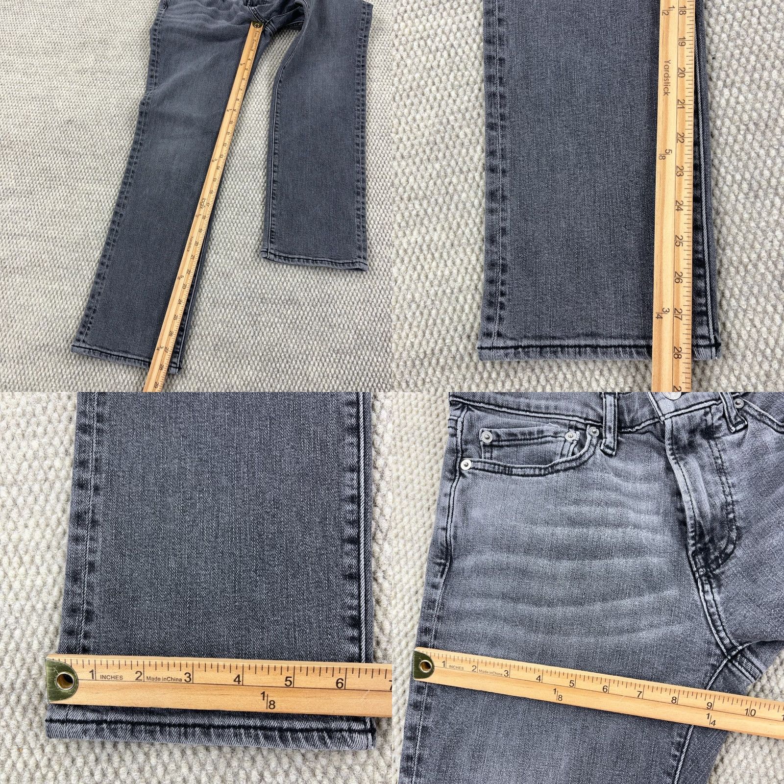 Abercrombie & Fitch Abercrombie & Fitch Black Stretch Denim Jeans Men 29x30 Straight Leg Comfort Classic 90s Size US 29 - 8 Thumbnail