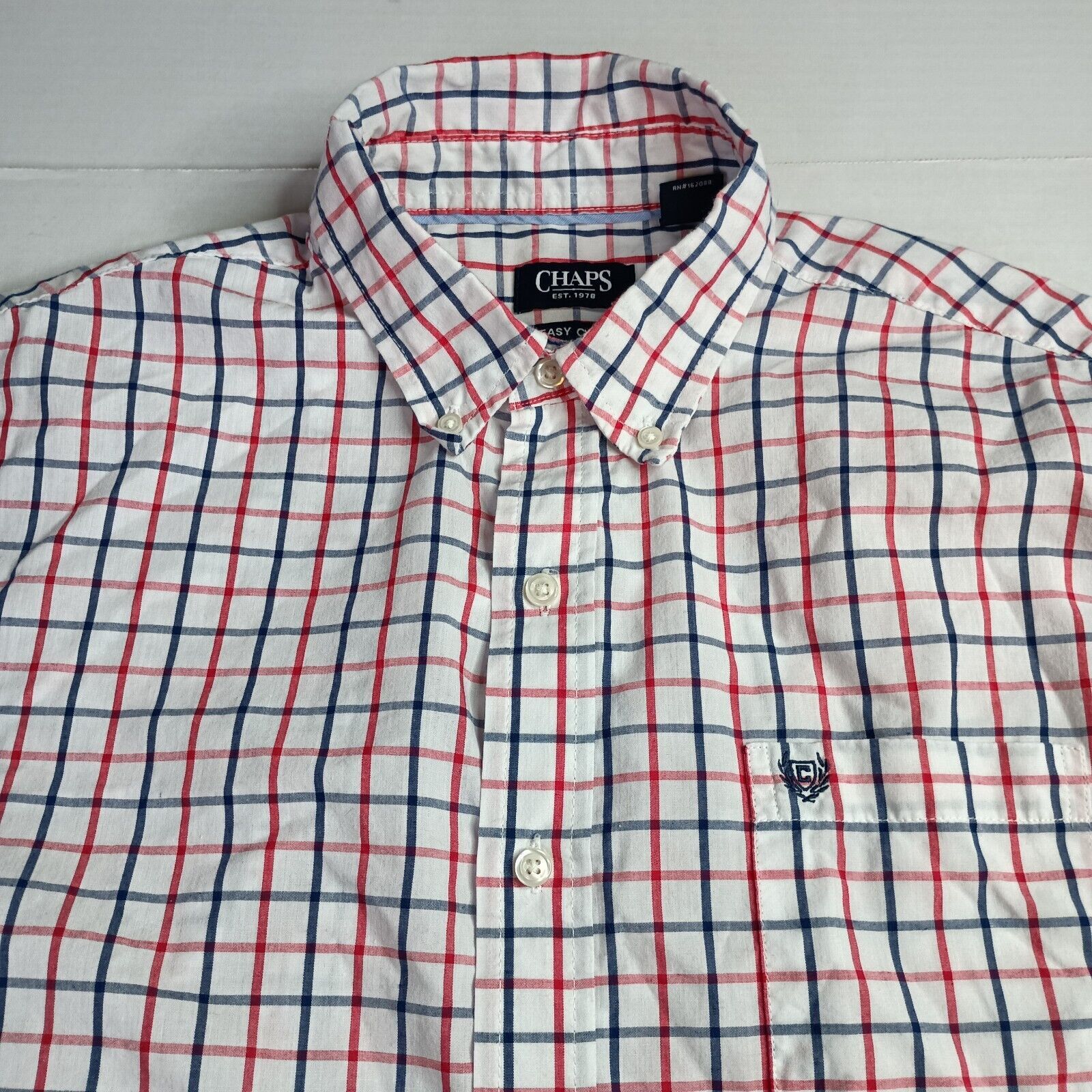 Chaps Chaps Shirt Men's L Red White Blue Easy Care Check Size US L / EU 52-54 / 3 - 2 Thumbnail