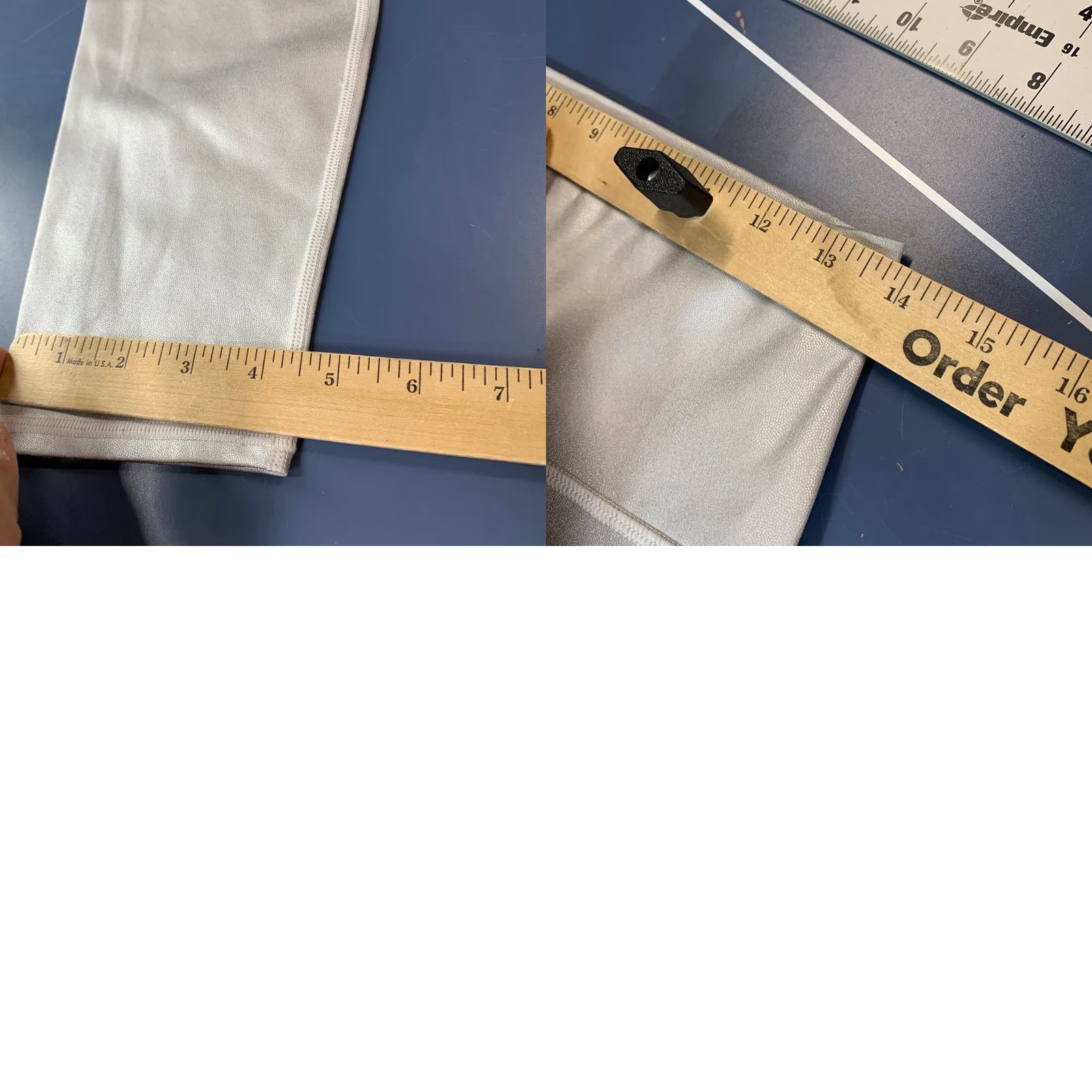Fabletics Fabletics Leggings Womens Large Shiny Silver 28x28 Casual Active Workout Skinny Inseam 28 in Size 36" / US 14 / IT 50 - 9 Thumbnail