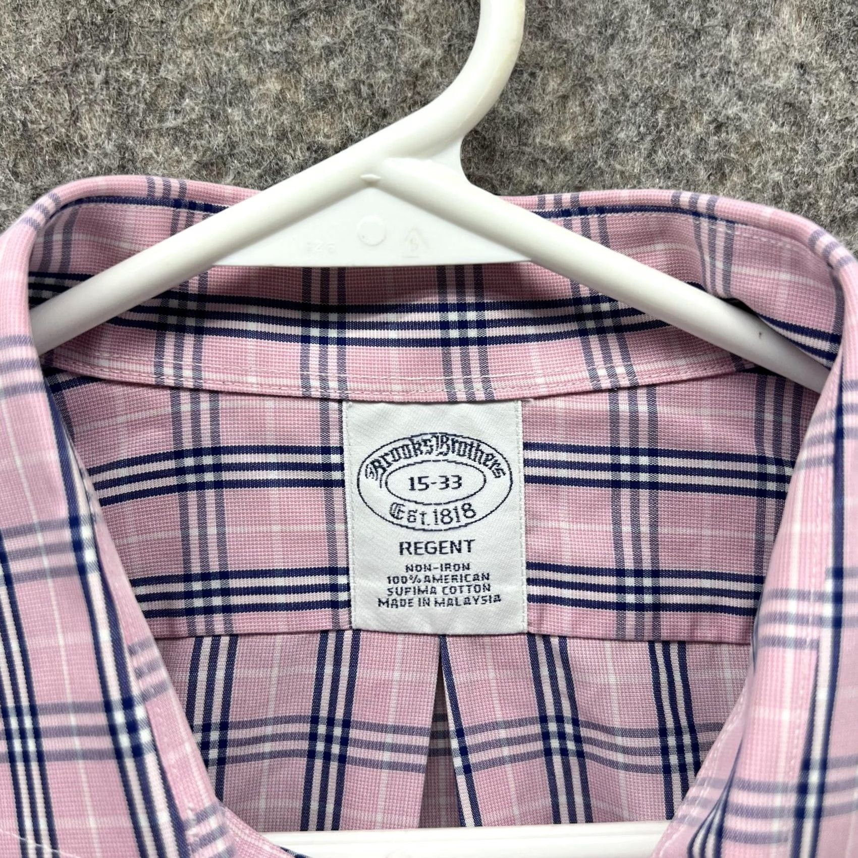 Brooks Brothers Brooks Brothers Shirt Men 15/33 Pink Plaid Regent Supima Button-Down Casual Formal Business Size US M / EU 48-50 / 2 - 5 Thumbnail