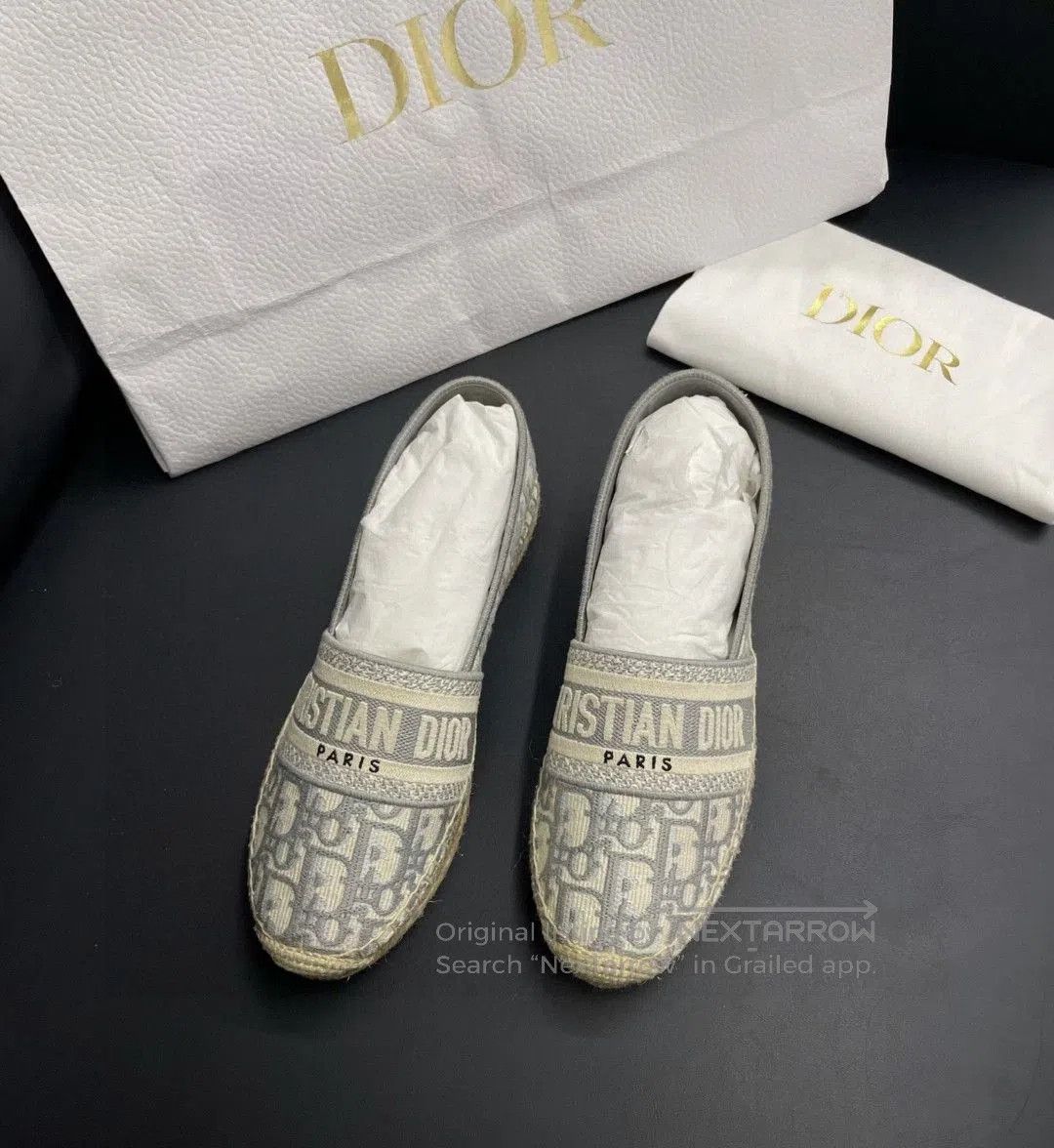 Dior Dior Granville Gray Espadrilles. Size US 7 / IT 37 - 2 Thumbnail