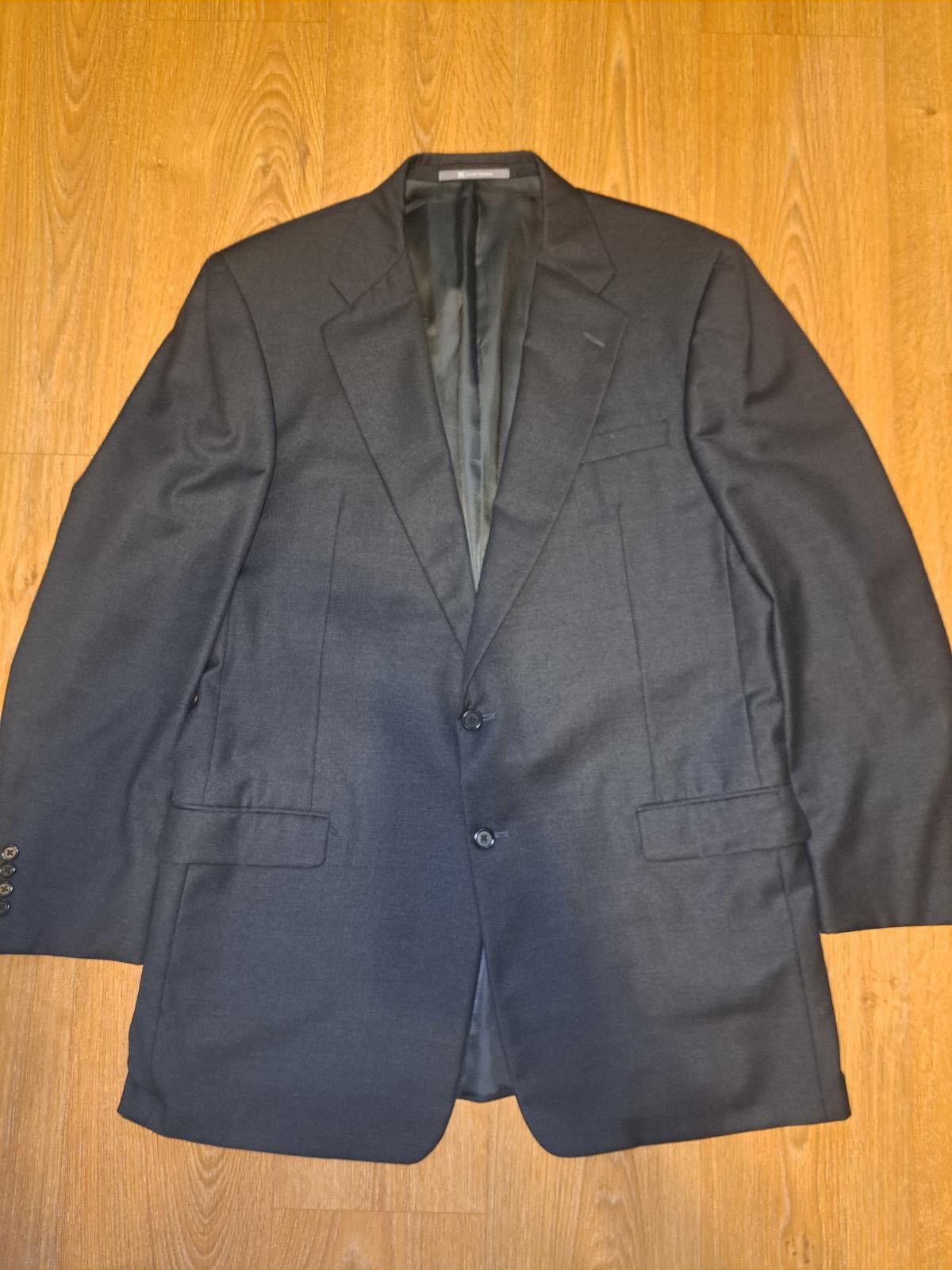 Hickey Freeman Hickey Freeman Loro Piana Suit Jacket 46L Gray Wool 120's Size 46L - 1 Thumbnail