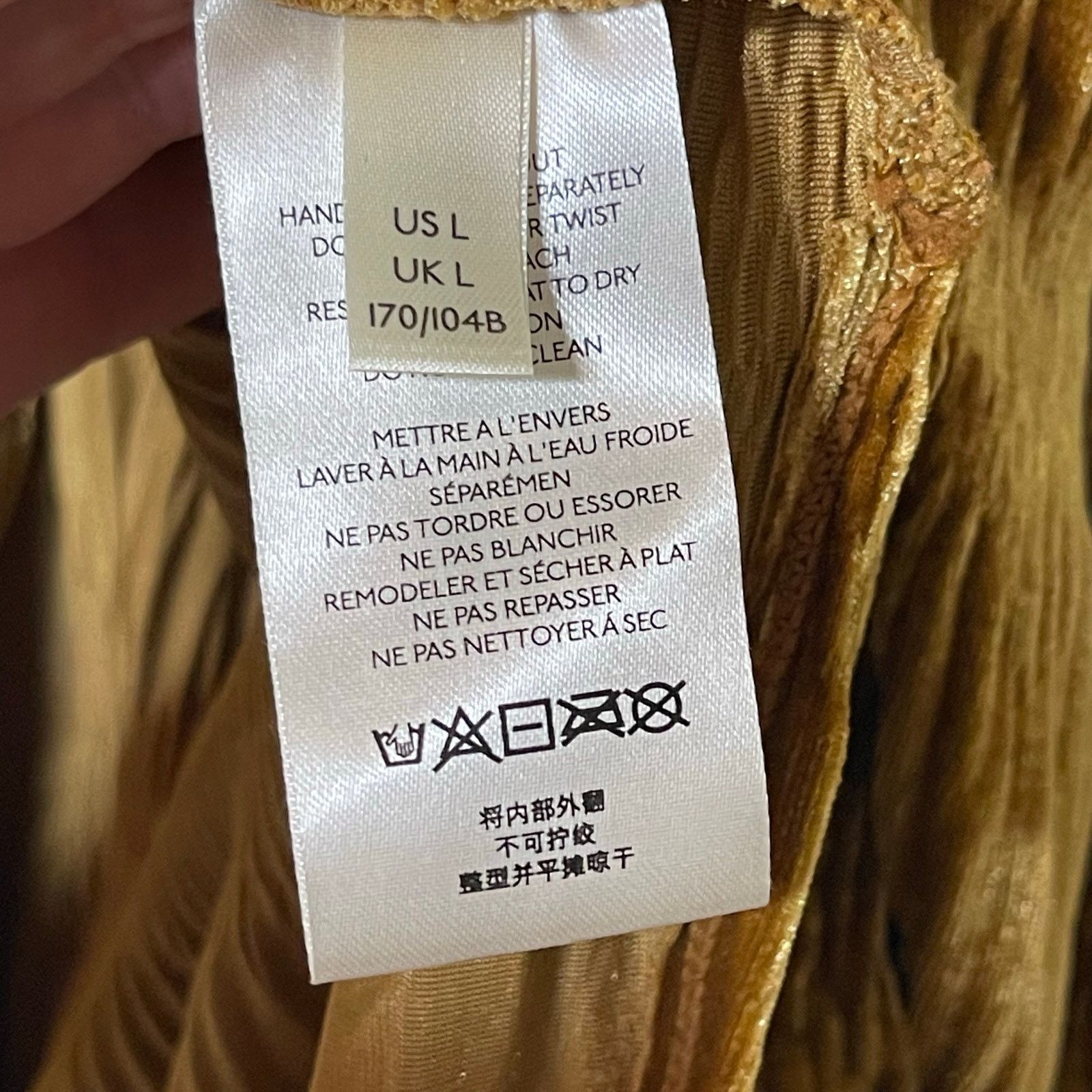 Free People Free People My Best Button-up Top Spiced Ginger Gold Velvet Size L / US 10 / IT 46 - 8 Thumbnail