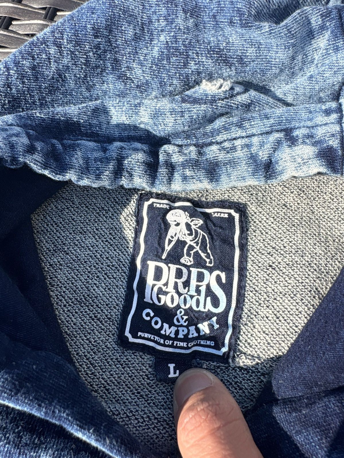 Prps PRPS Goods & Company Distressed Hoodie Kangaroo Slim Fit Size US L / EU 52-54 / 3 - 4 Thumbnail