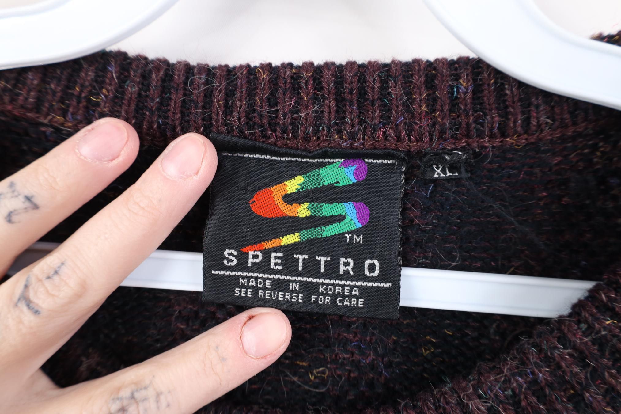 Vintage Vintage 90s Streetwear Geometric Ribbed Crewneck Sweater Size US XL / EU 56 / 4 - 7 Thumbnail