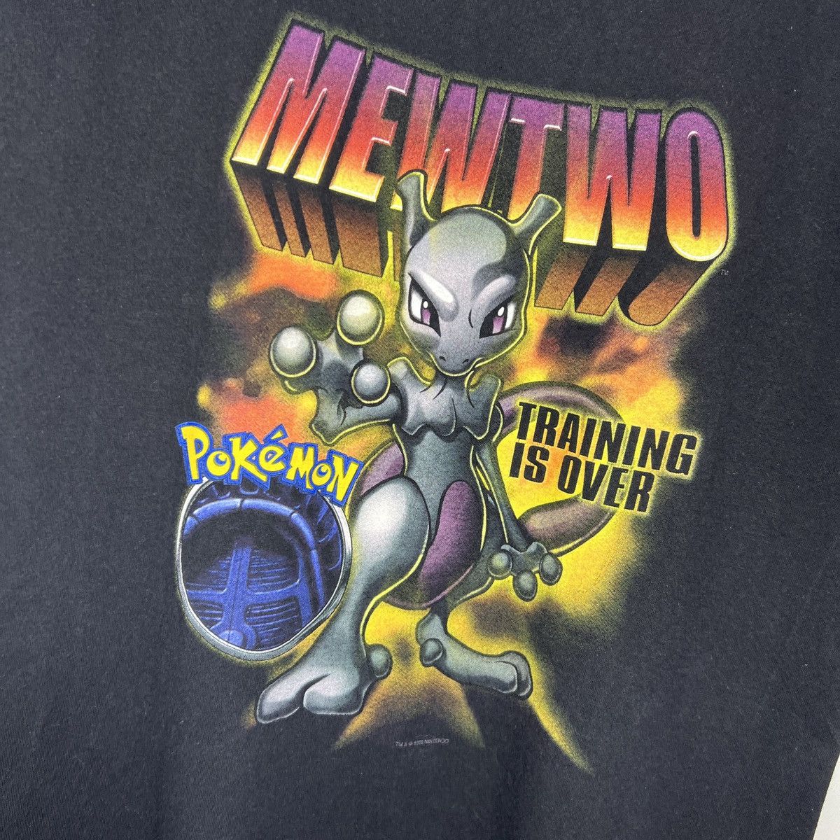 Nintendo × Pokemon × Vintage Vintage 1999 Nintendo Pokemon Mewtwo T-shirt Black Size US M / EU 48-50 / 2 - 5 Thumbnail
