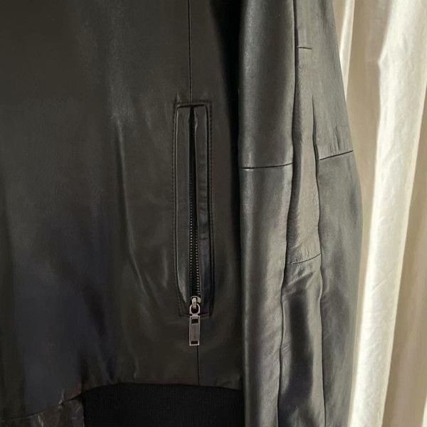 Japanese Brand 02DERIV Leather Jacket Hooded Zip. Size US L / EU 52-54 / 3 - 7 Thumbnail
