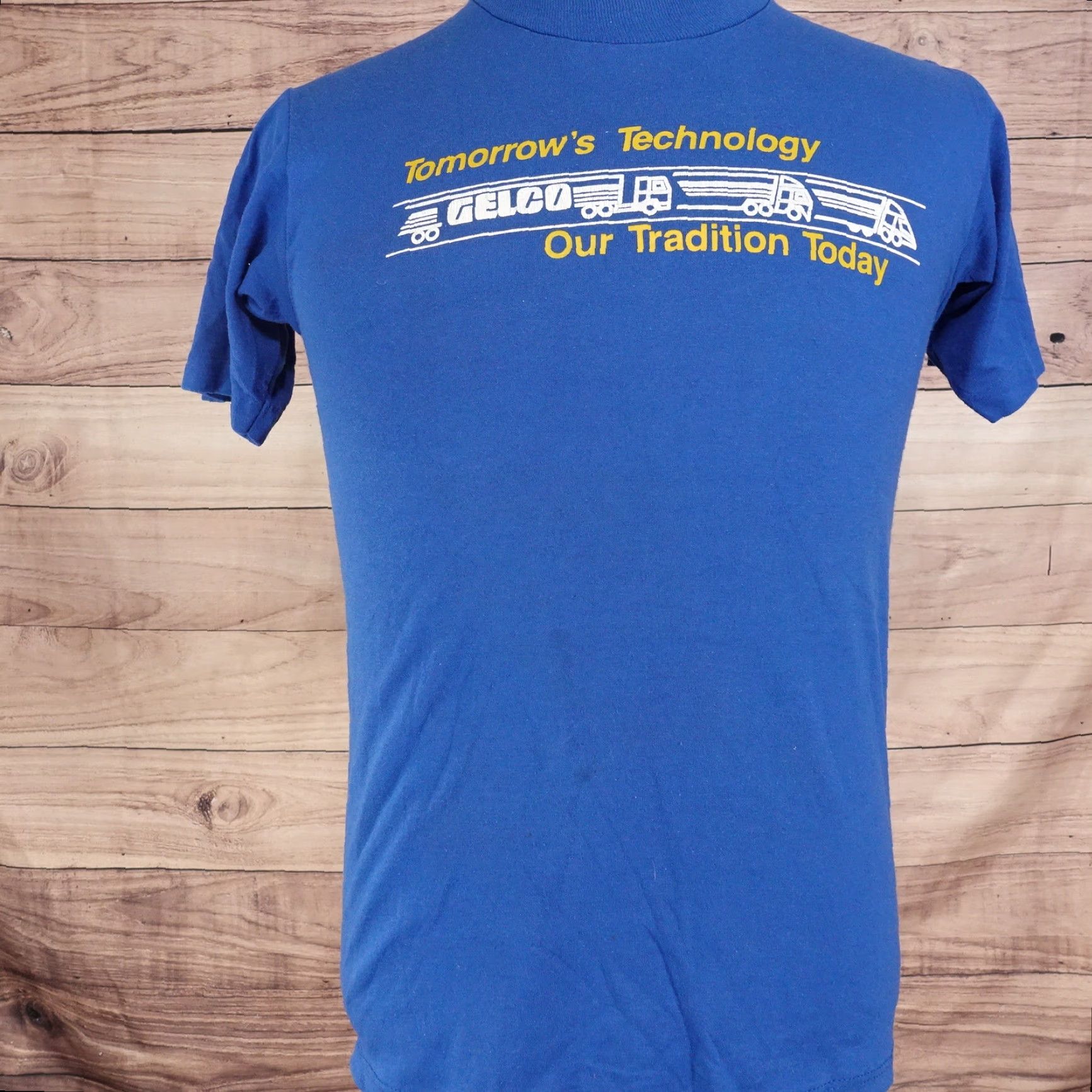 Russell Athletic VINTAGE RUSSELL ATHLETIC GELCO TRUCKING T-SHIRT M BLUE SINGLE STITCH 90s UNISEX Size US M / EU 48-50 / 2 - 3 Thumbnail