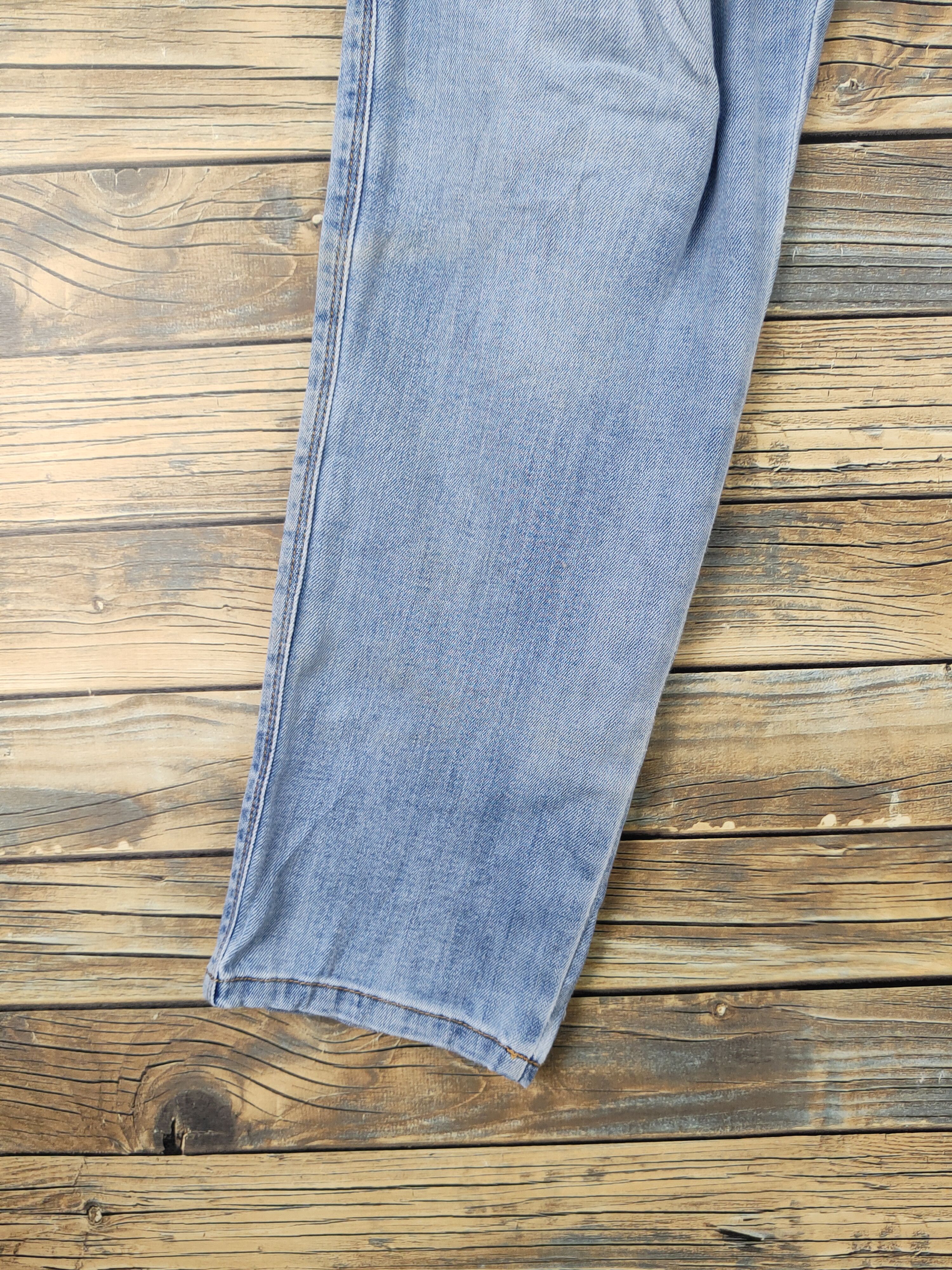 Japanese Brand Burtle Blue Distressed Ripped Soft denim Jeans #W1976 Size US 31 - 4 Thumbnail