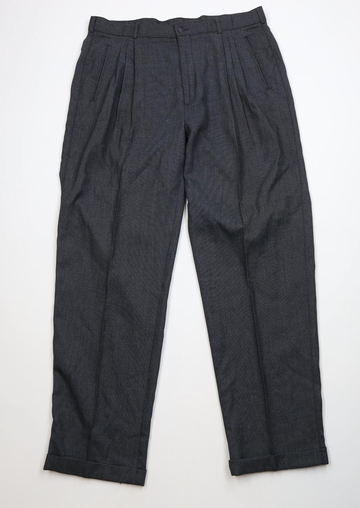Vintage Vintage 90s Streetwear Gabardine Knit Wide Leg Chino Pants Size US 38 / EU 54 - 1 Thumbnail