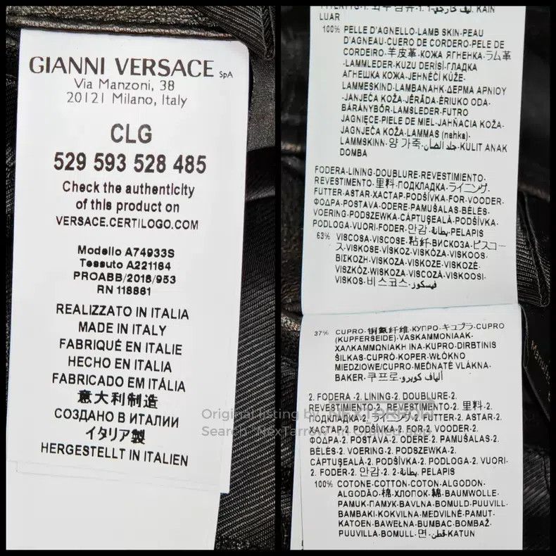 Versace Versace Motorcycle leather coat Size US XXL / EU 58 / 5 - 6 Thumbnail