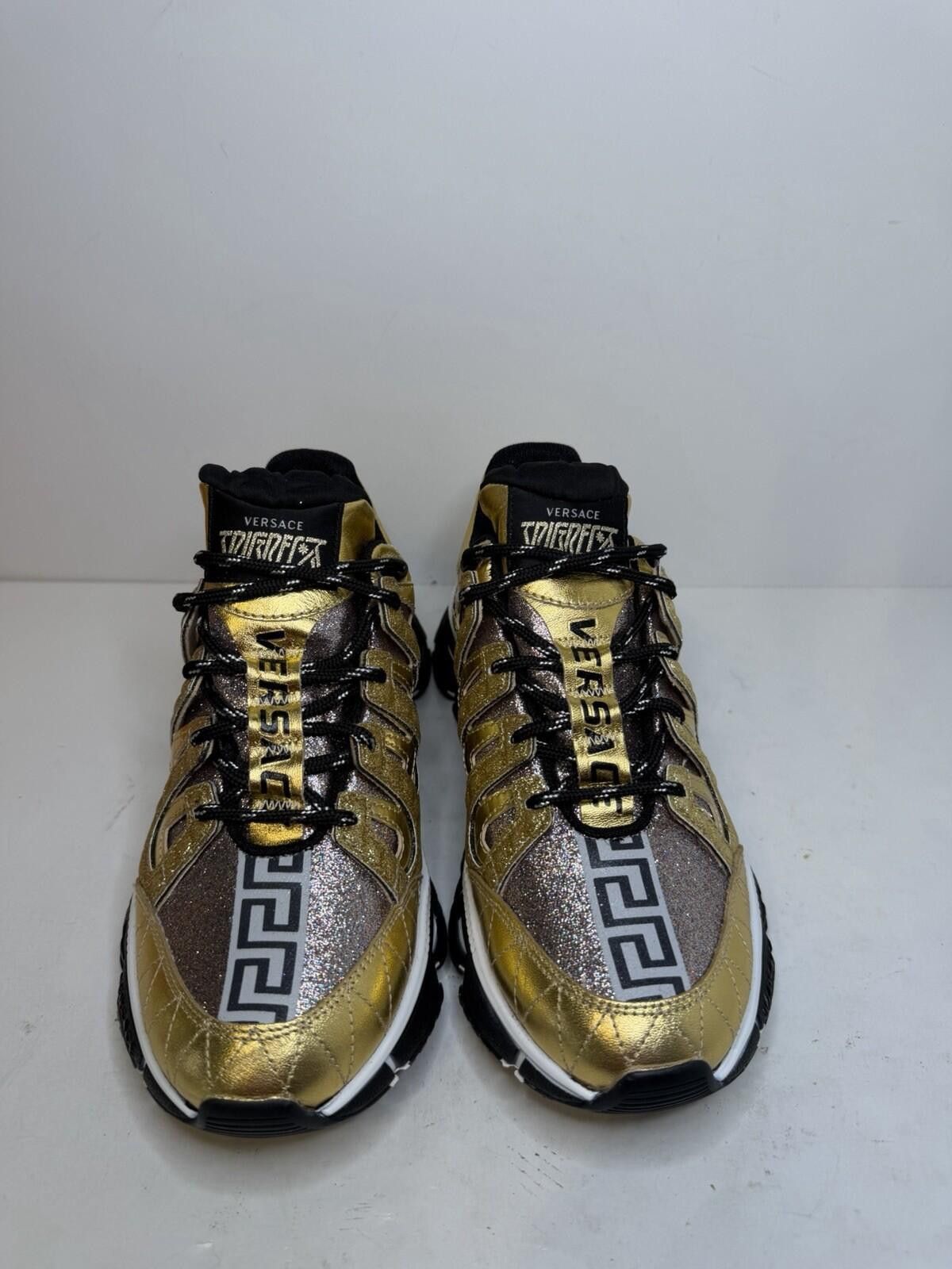 Versace Versace Trigreca Sneakers Gold Glitter Womens EU38 NEW Size US 8 / IT 38 - 2 Thumbnail