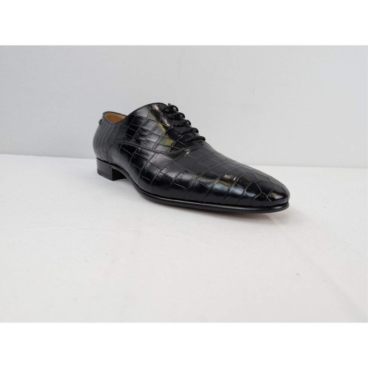 Gucci o1rshd1 Croco Niloticus Shoes in Black Size US 10.5 / EU 43-44 - 2 Thumbnail
