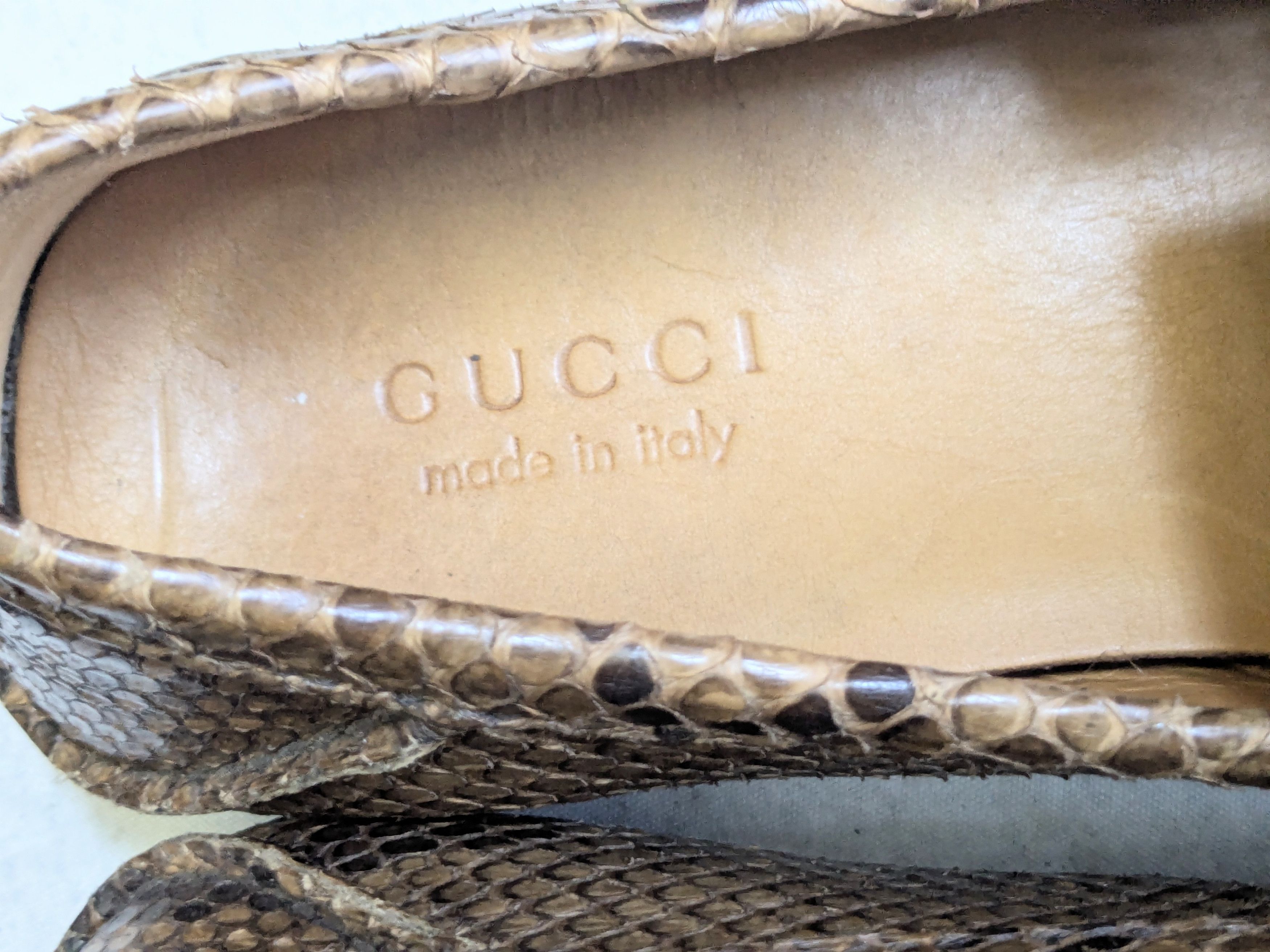 Gucci Gucci Horsebit Loafers Python Snakeskin 10.5 Leather Brown Size US 10.5 / EU 43-44 - 2 Thumbnail