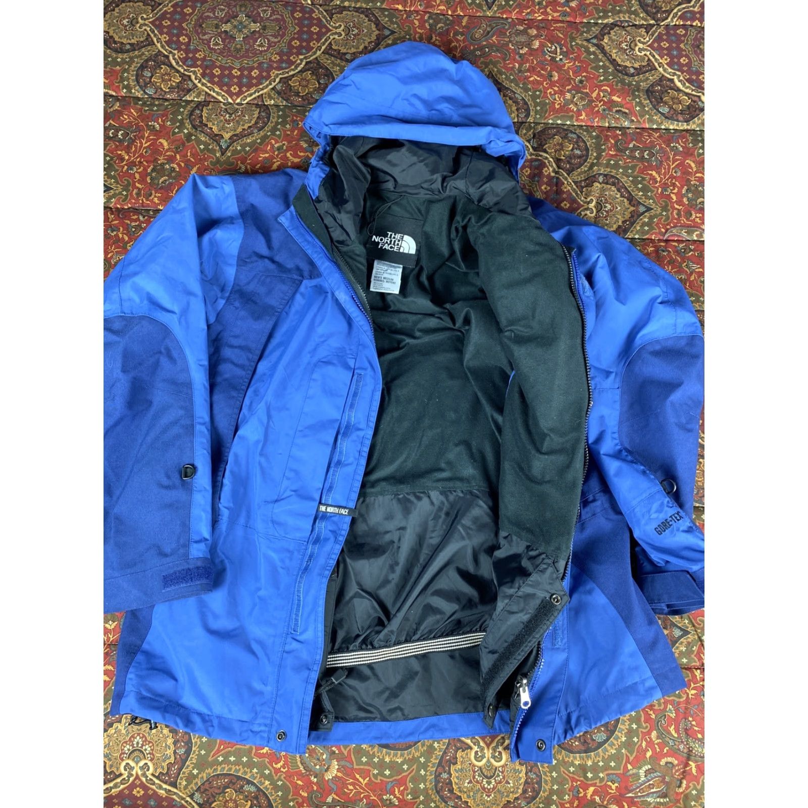 The North Face VINTAGE The North Face Gore Tex Parka Hoodie Jacket Parka Men M Blue 90s Water Resistant Size US M / EU 48-50 / 2 - 6 Thumbnail