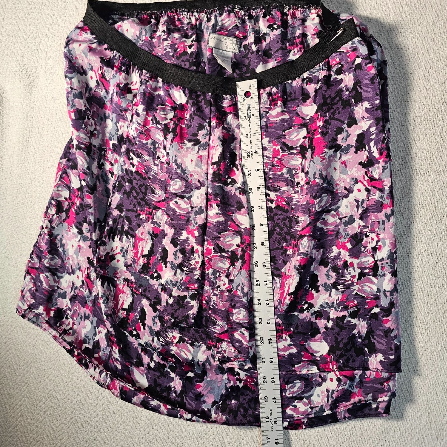 Vintage Hanna & Gracie Women Purple Geometric Skirt XL Elastic Waistband Size 40" / US 18 - 5 Thumbnail