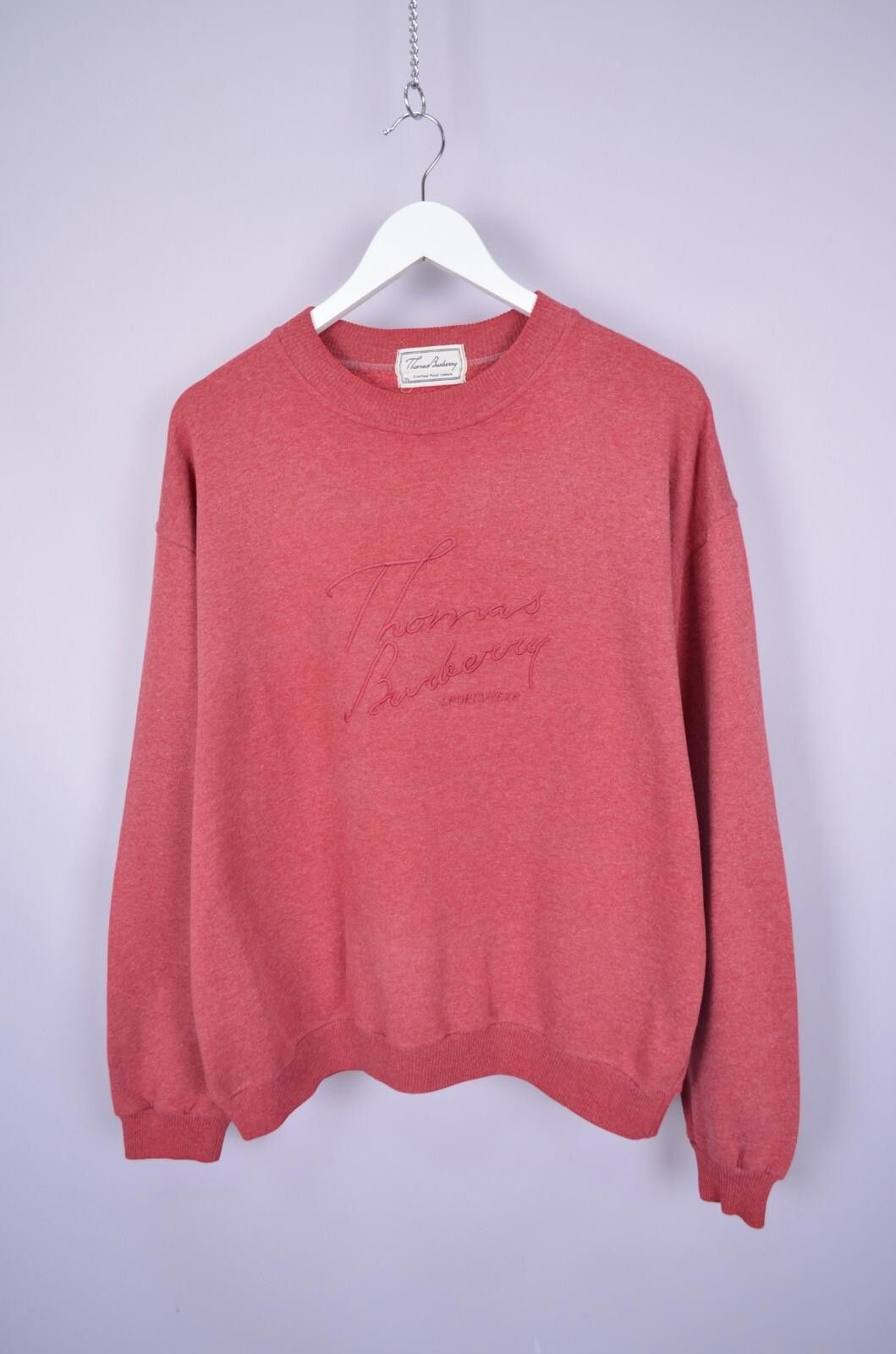 Burberry Thomas Burberry Embroided Logo Crewneck Sweatshirt Sz XL 90s Size US XL / EU 56 / 4 - 1 Thumbnail