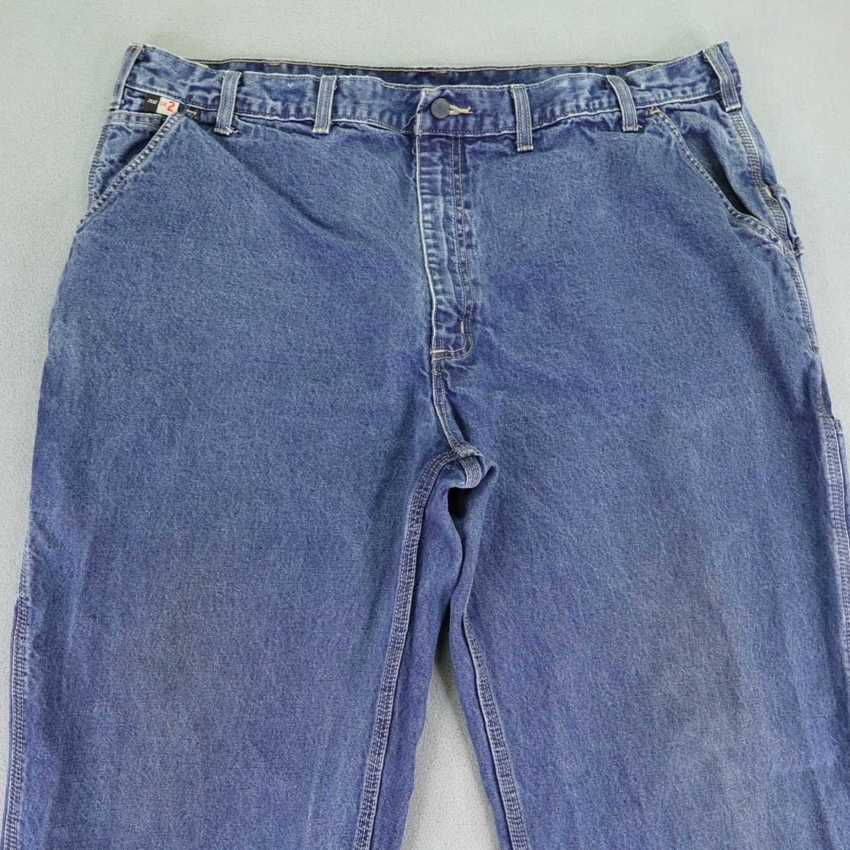 Carhartt VINTAGE Carhartt Cotton Denim Jeans Mens 44X30 Regular Fit Straight Flare-Resistant Workwear Blue Size US 42 / EU 58 - 2 Thumbnail