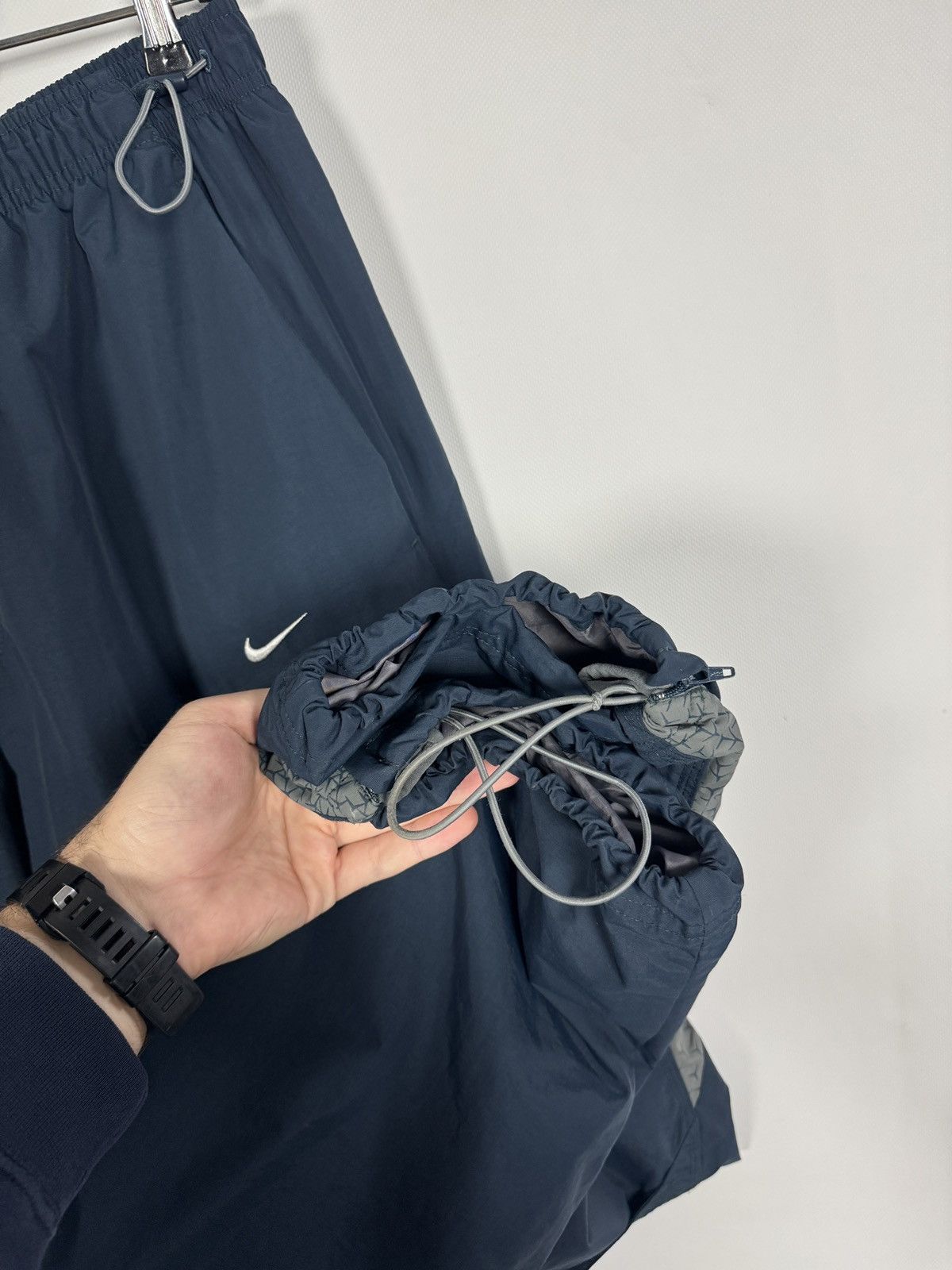 Nike Nike Vintage Track Pants Navy Blue Drawstring Cuffs Y2K XXL Size US 40 / EU 56 - 6 Thumbnail