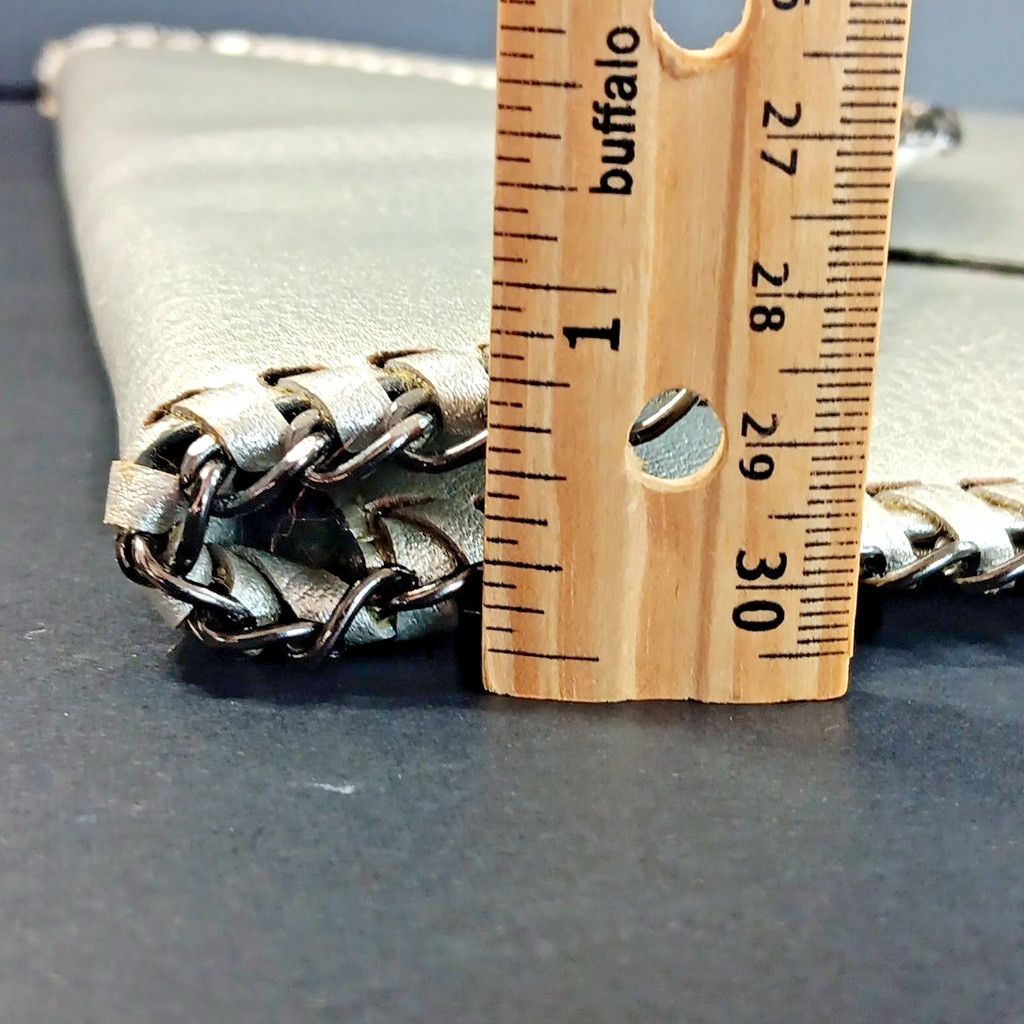 Lord & Taylor Rare Design Lab Lord And Taylor Envelope Purse Silver Size ONE SIZE - 8 Thumbnail