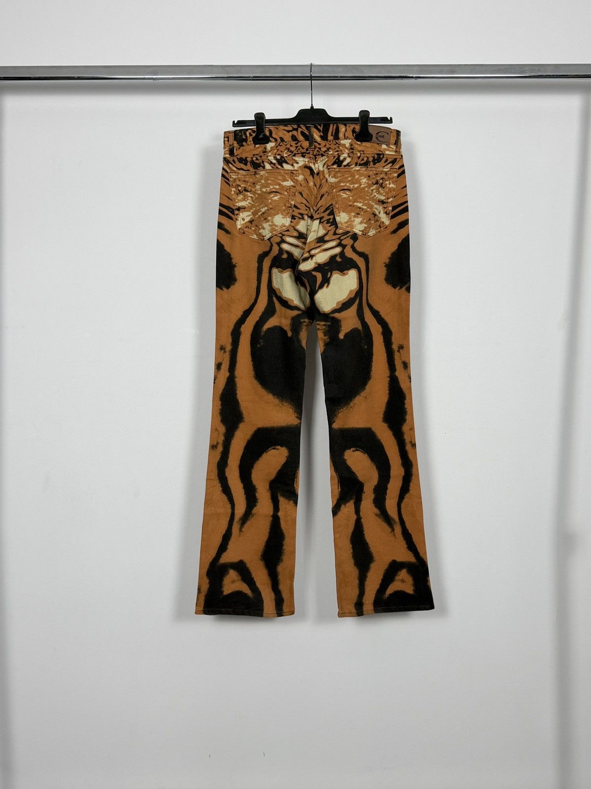 Roberto Cavalli Roberto Cavalli S/S2002 Flared Psychedelic Lava Denim Jeans Size US 32 / EU 48 - 5 Thumbnail